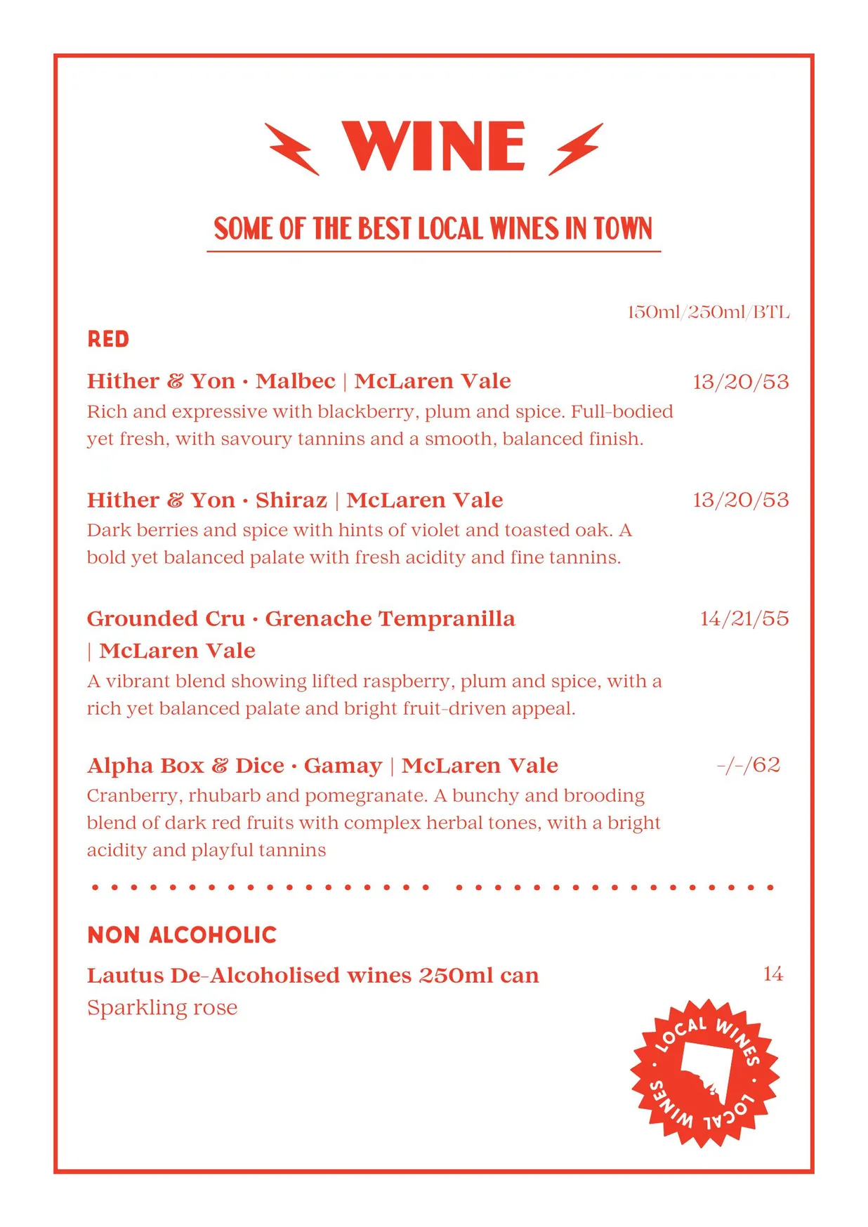 Drifter's Pizza Bar menu, page 9