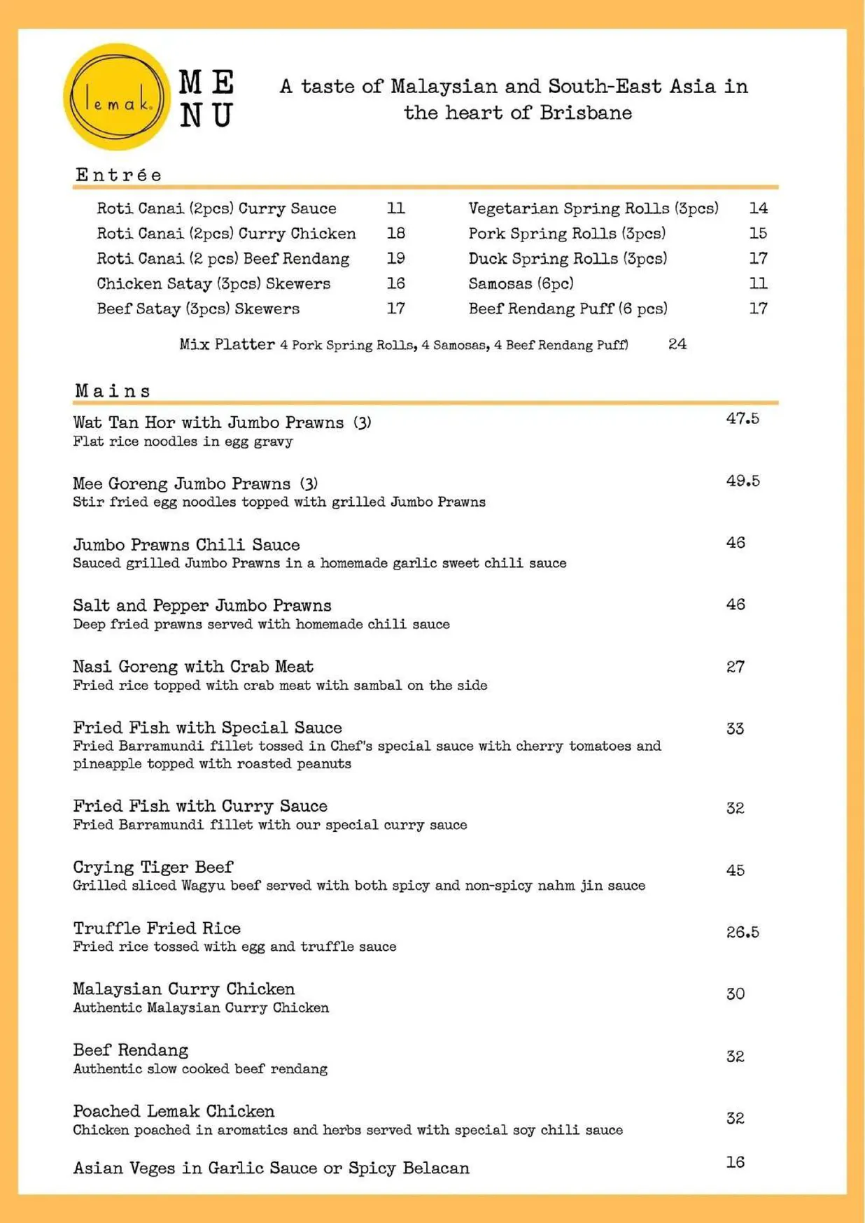Lemak menu, page 1