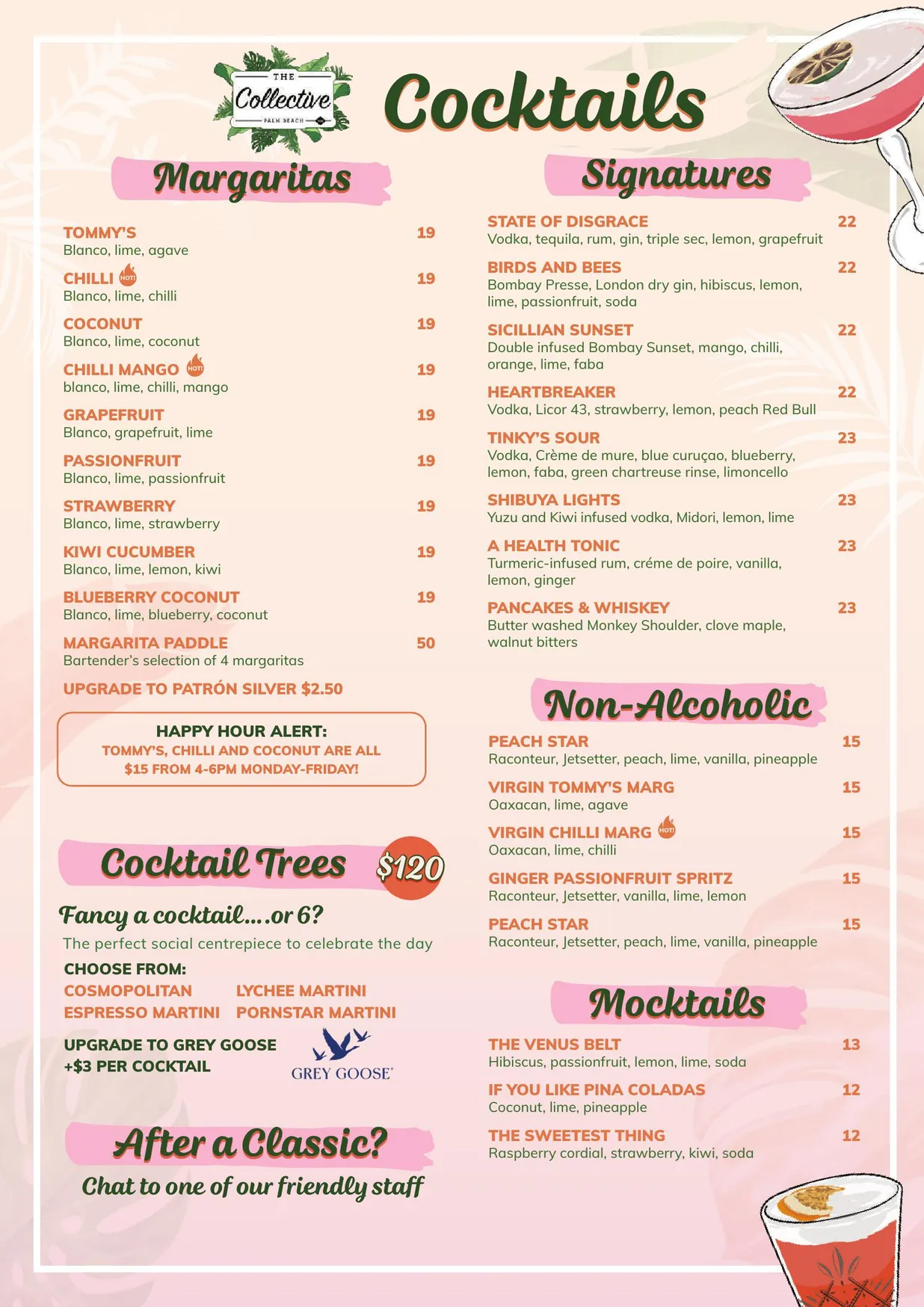 The Collective menu, page 6