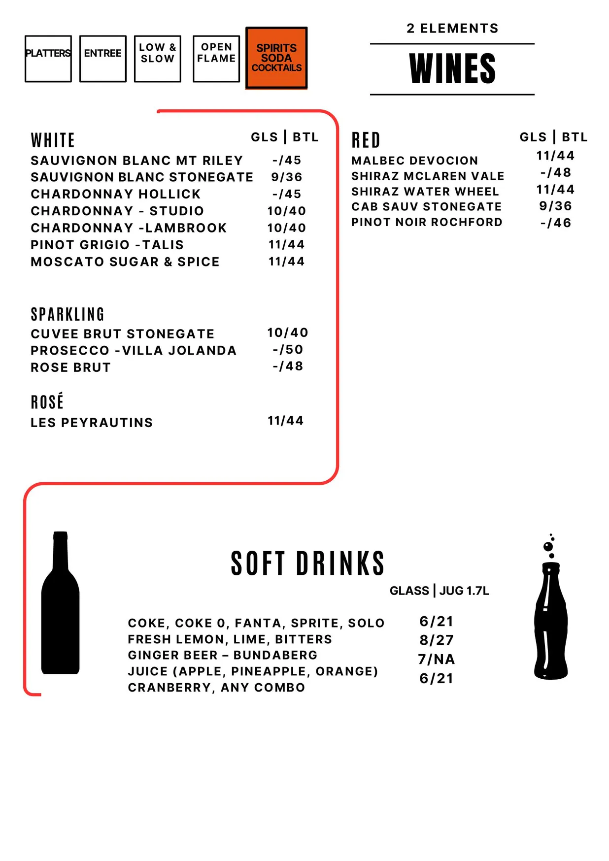 2 Elements Eastland menu, page 8