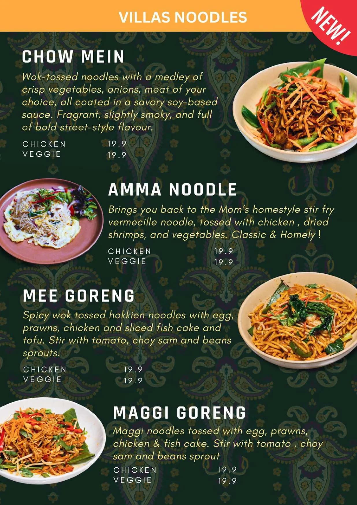 Villas Restaurant & Bar menu, page 12