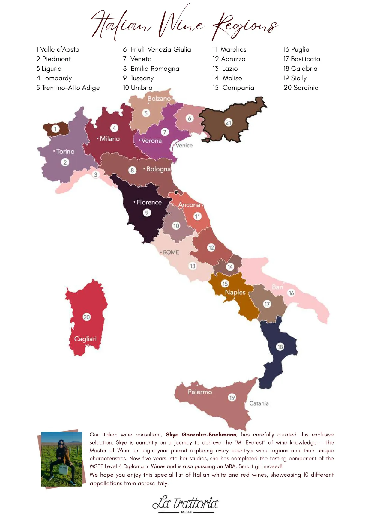 La Trattoria menu, page 9
