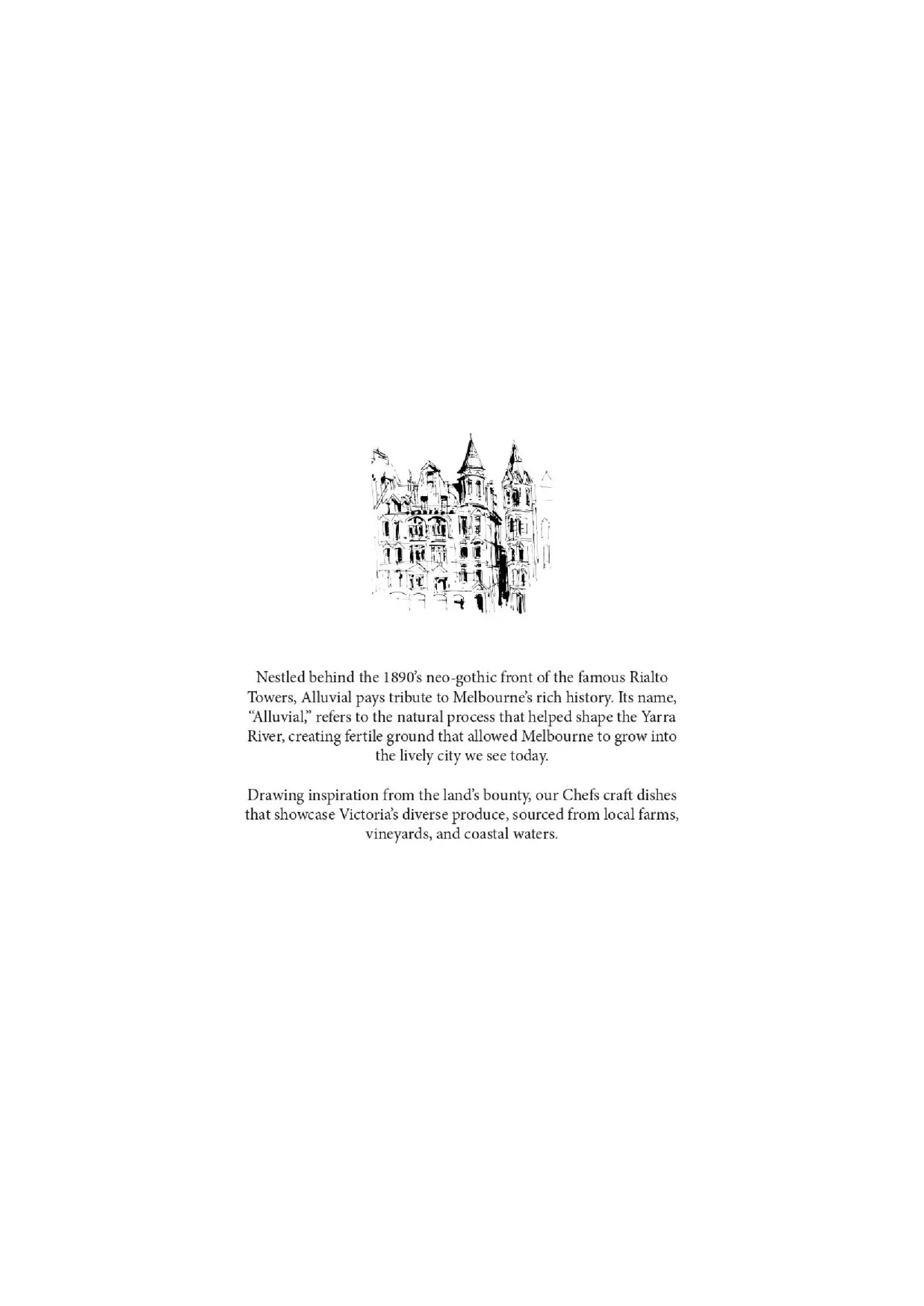 Alluvial menu, page 1