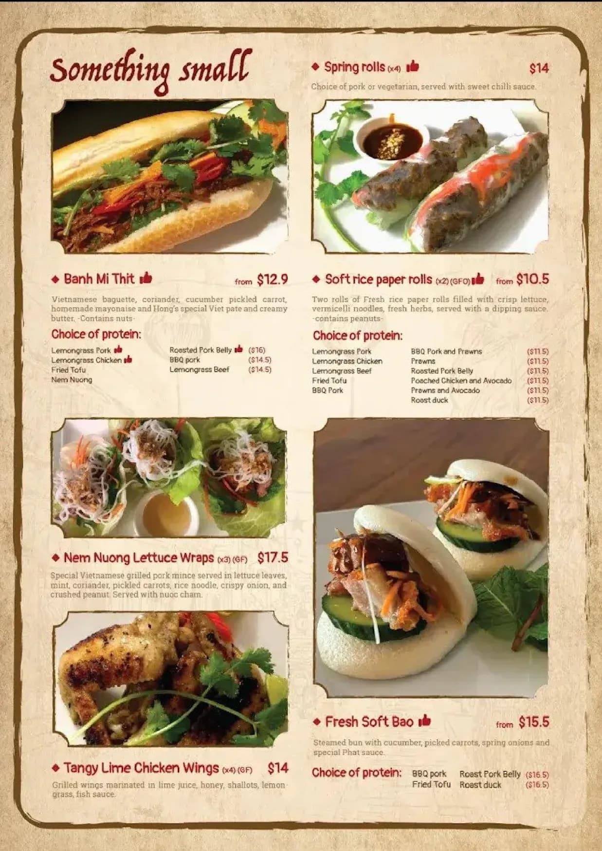 Phat Pho menu, page 2