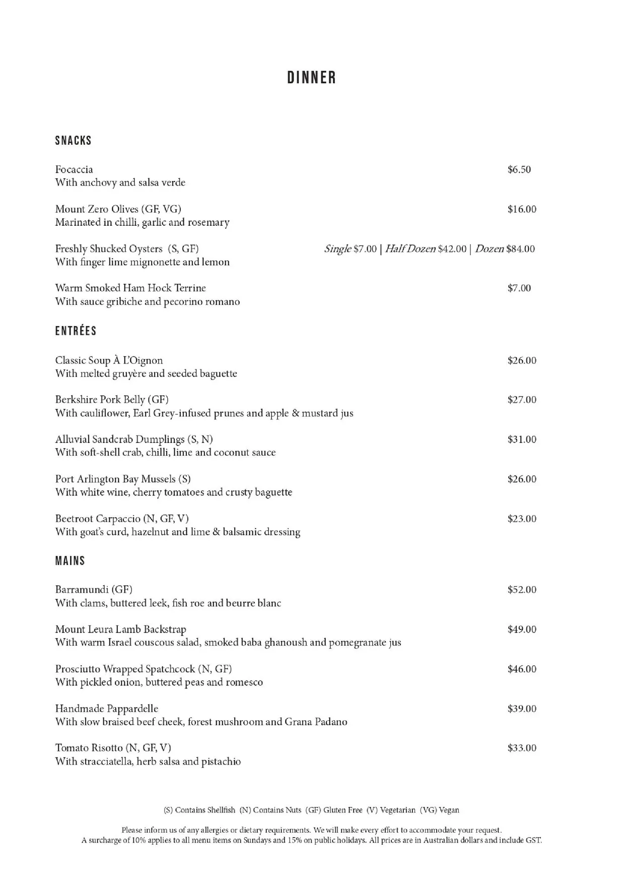 Alluvial menu, page 2