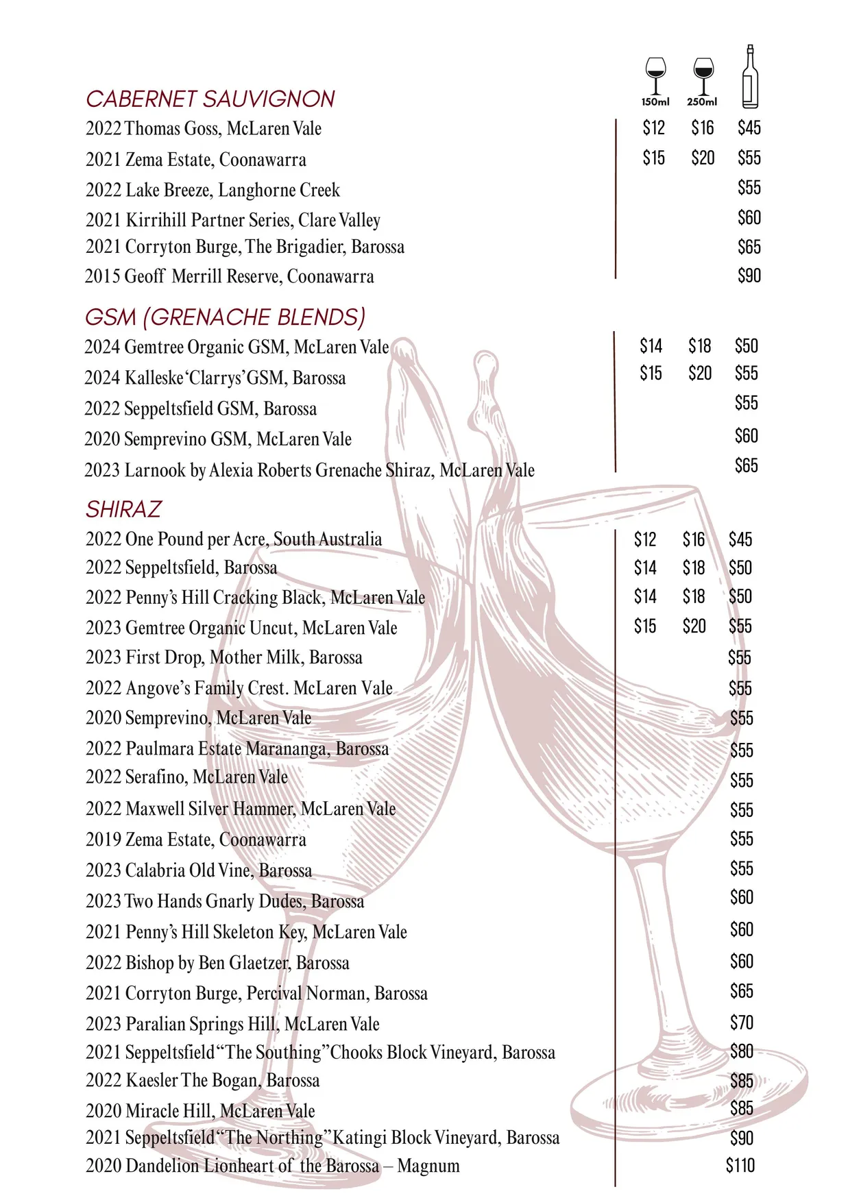 La Trattoria menu, page 13