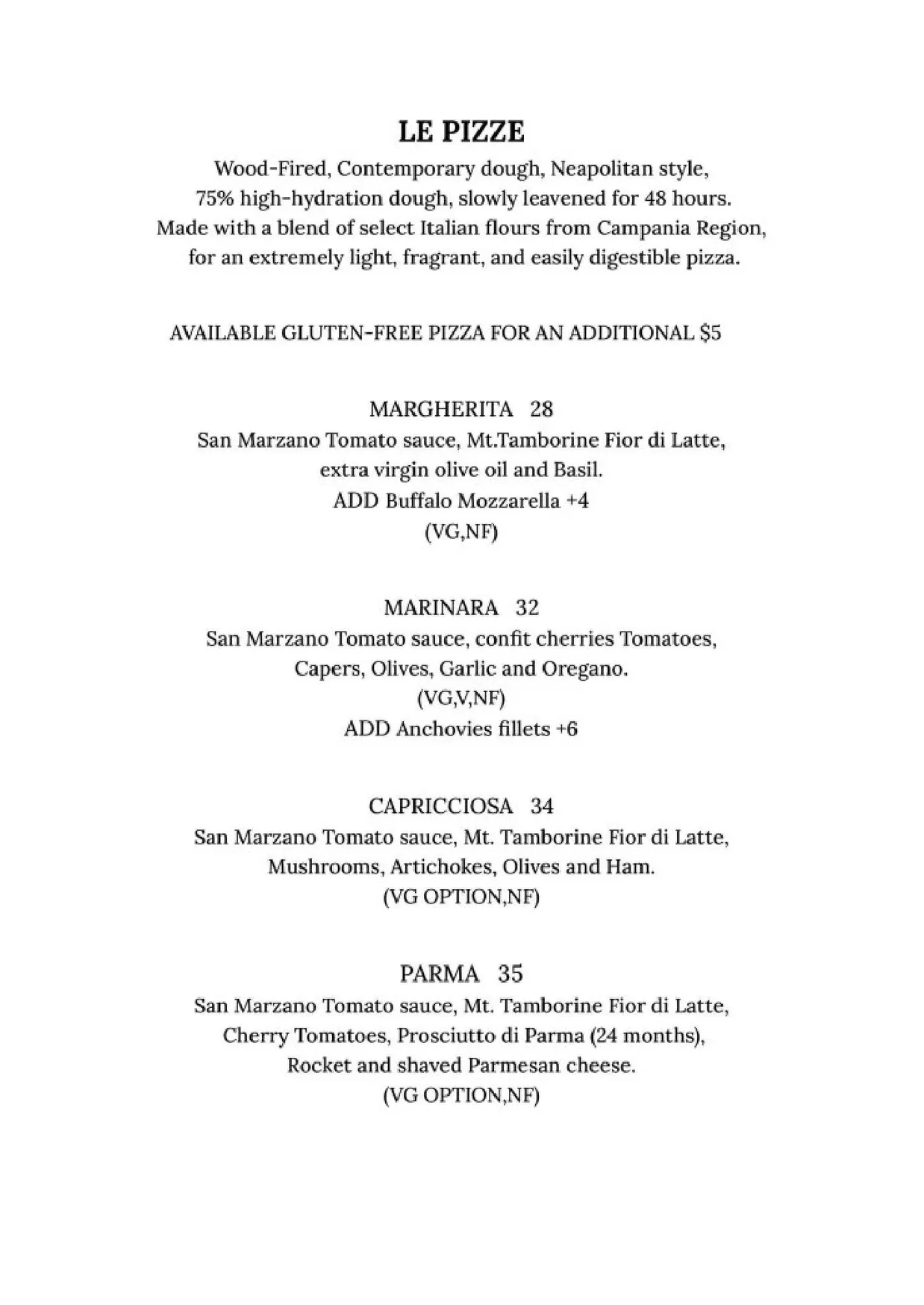 Fratelli Pizzeria by Vincenzo Abbate menu, page 6