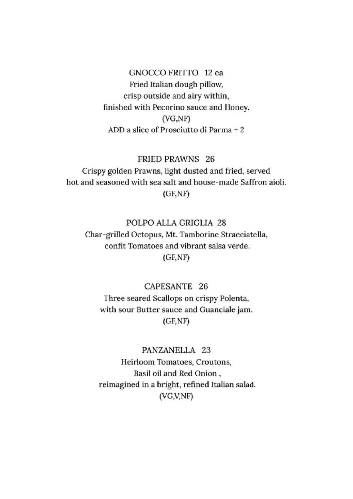 Fratelli Pizzeria by Vincenzo Abbate menu, page 3