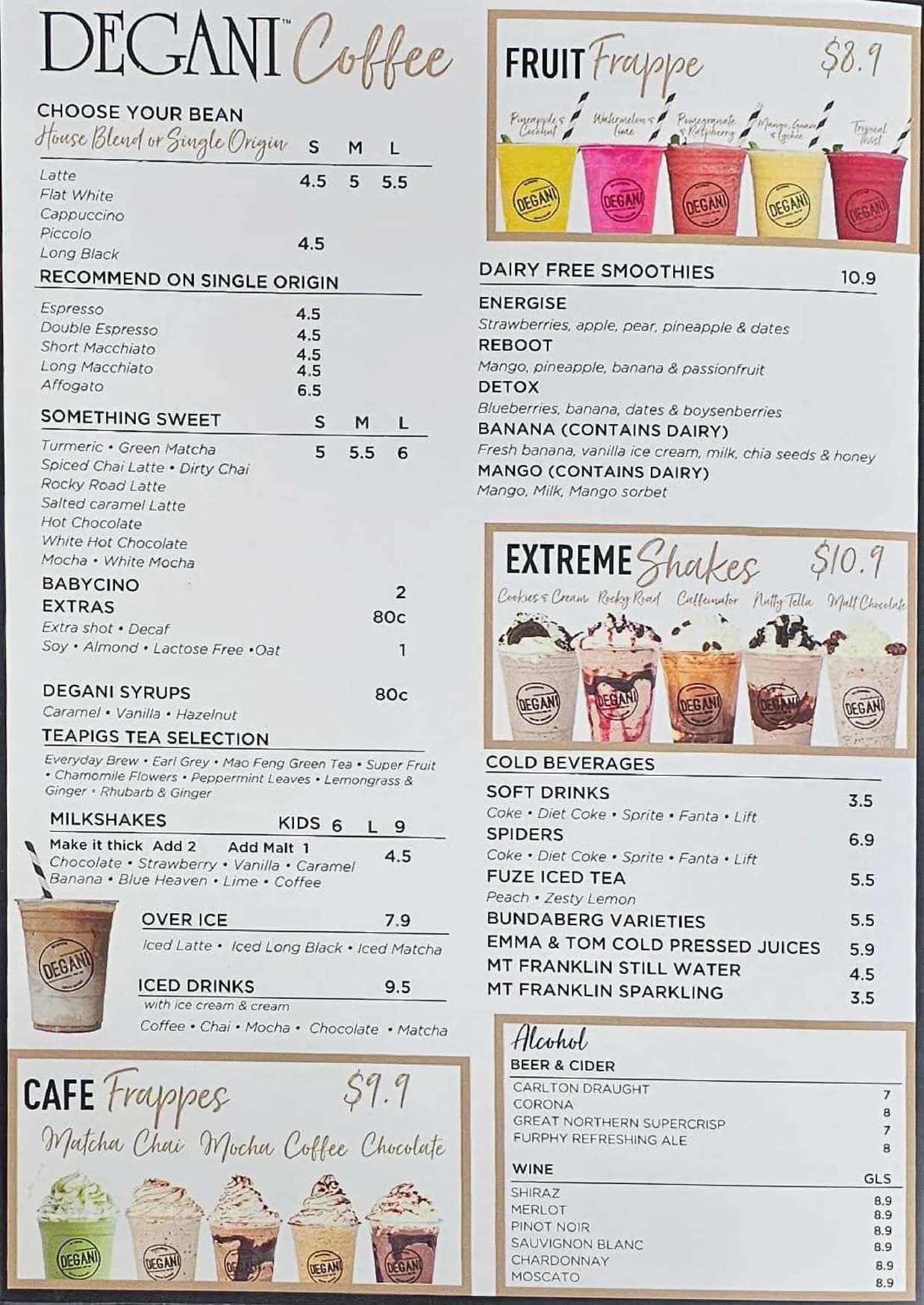 Degani Bentons Square menu, page 4