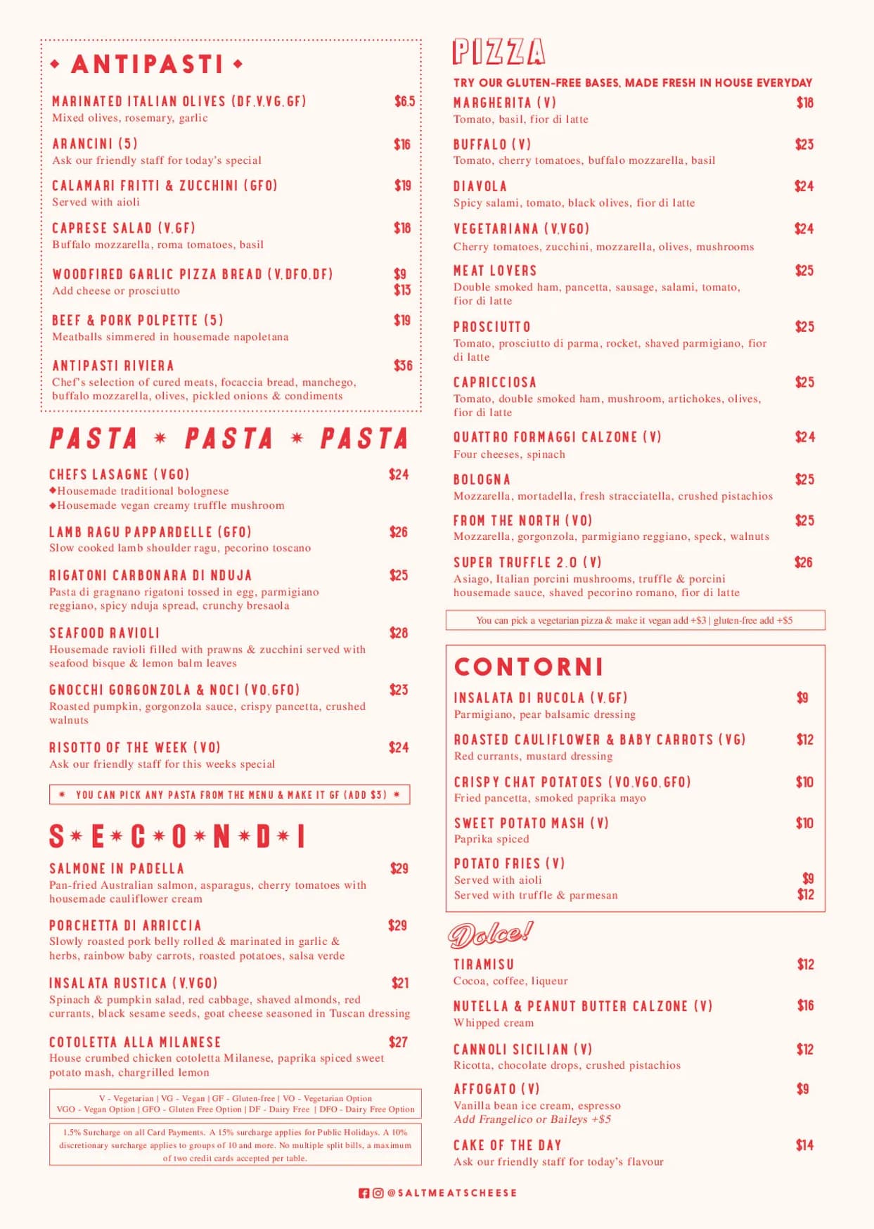 Salt Meats Cheese Gasworks menu, page 1