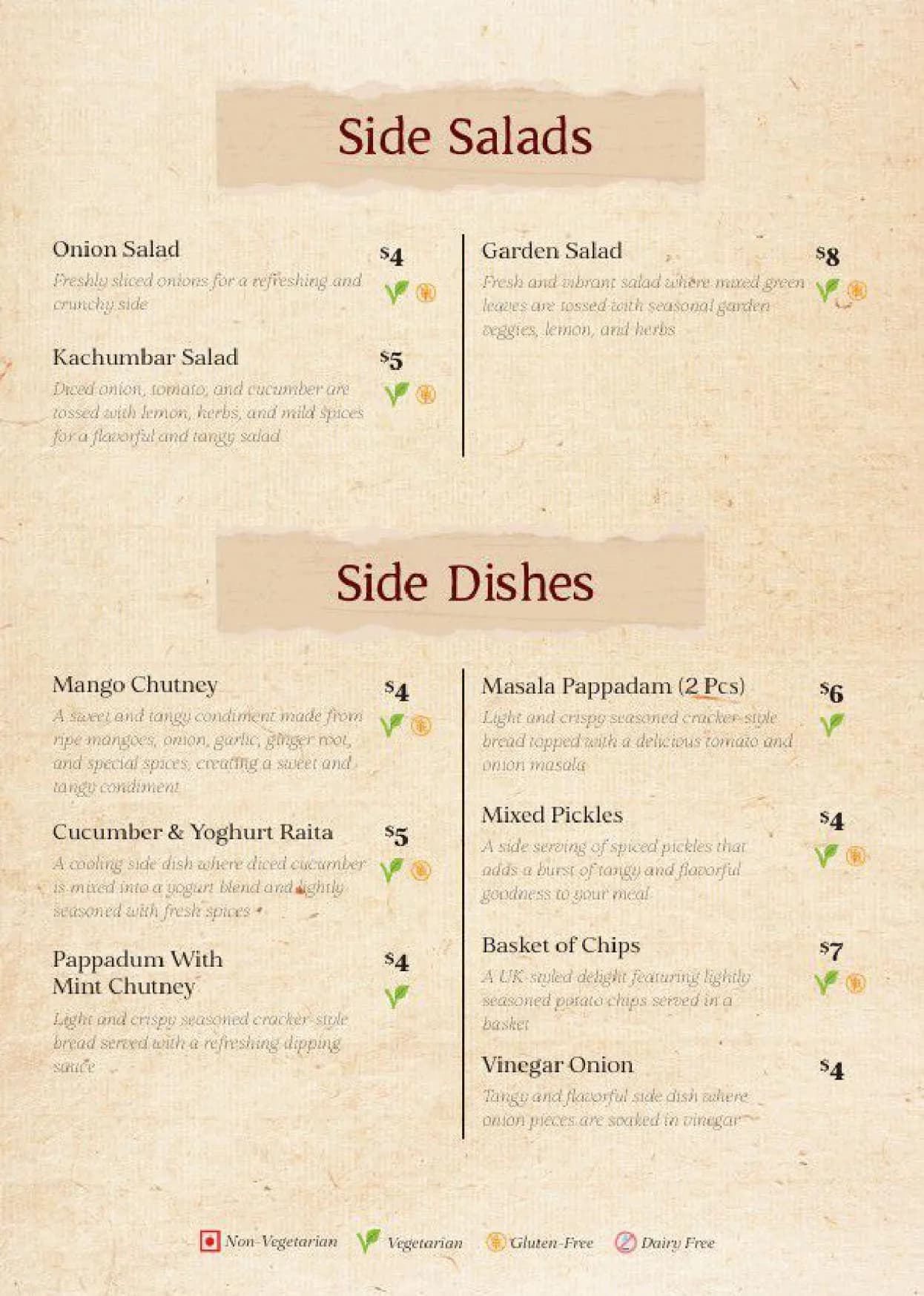 The Colonial British Indian Cuisine Balmain menu, page 8