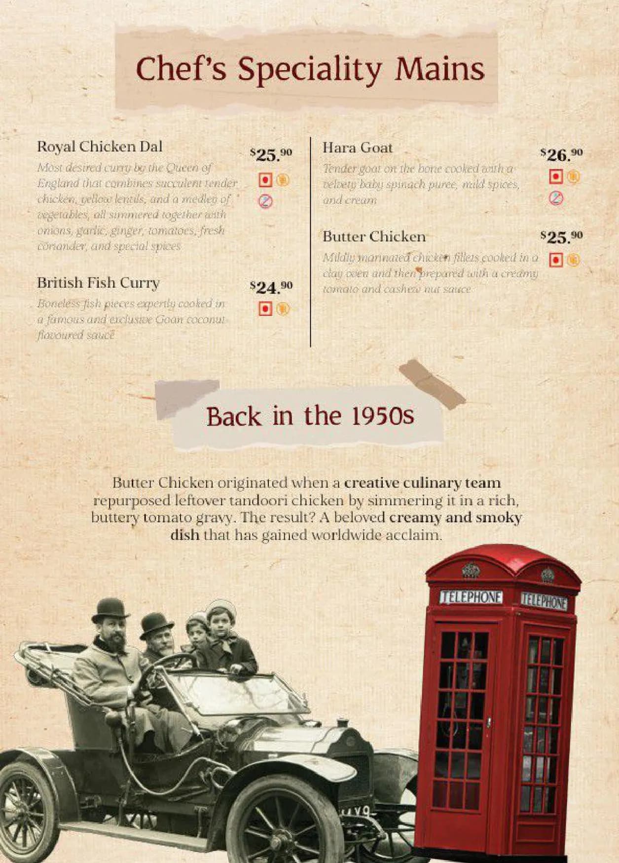 The Colonial British Indian Cuisine Balmain menu, page 4