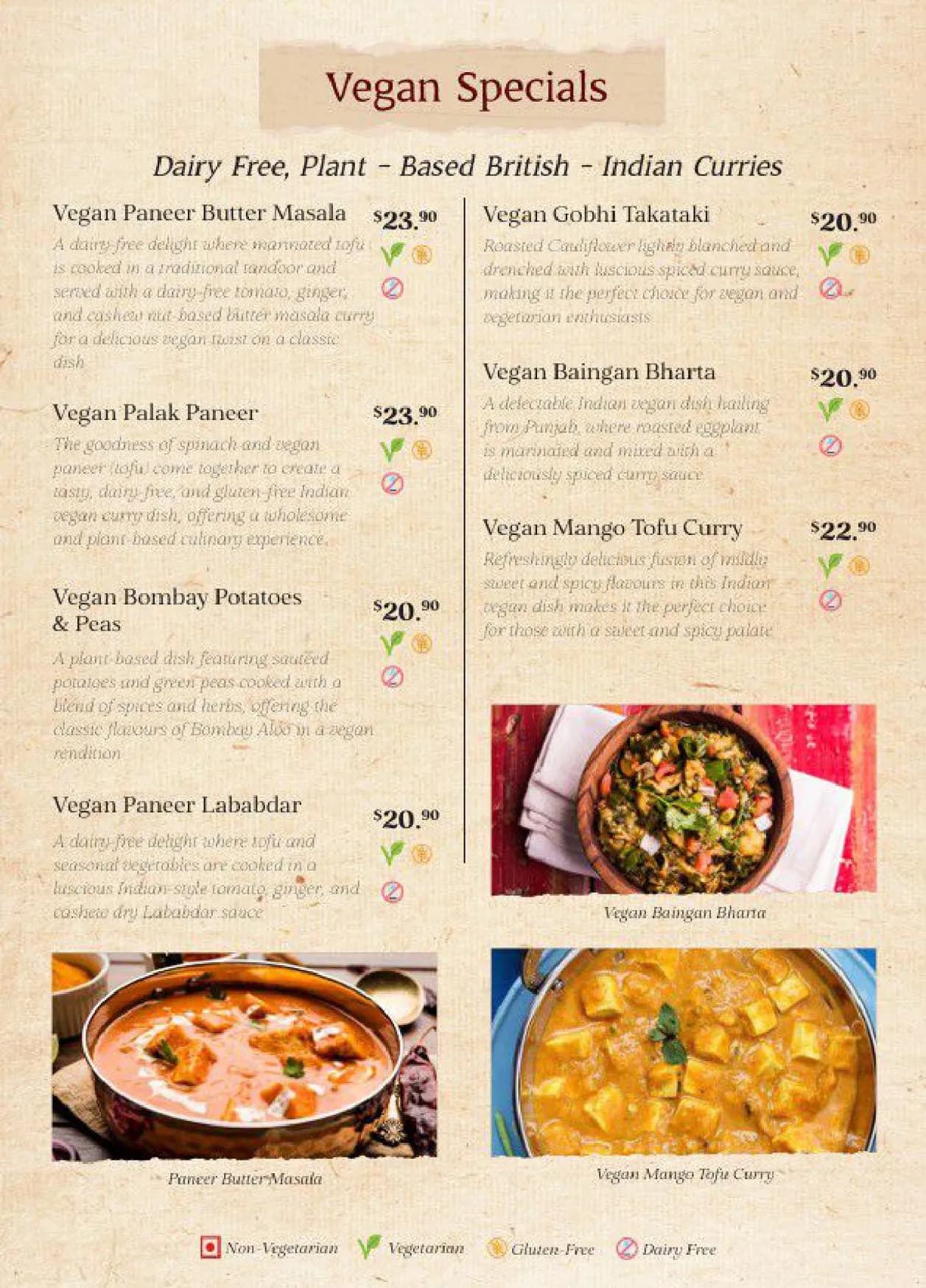 The Colonial British Indian Cuisine Balmain menu, page 7