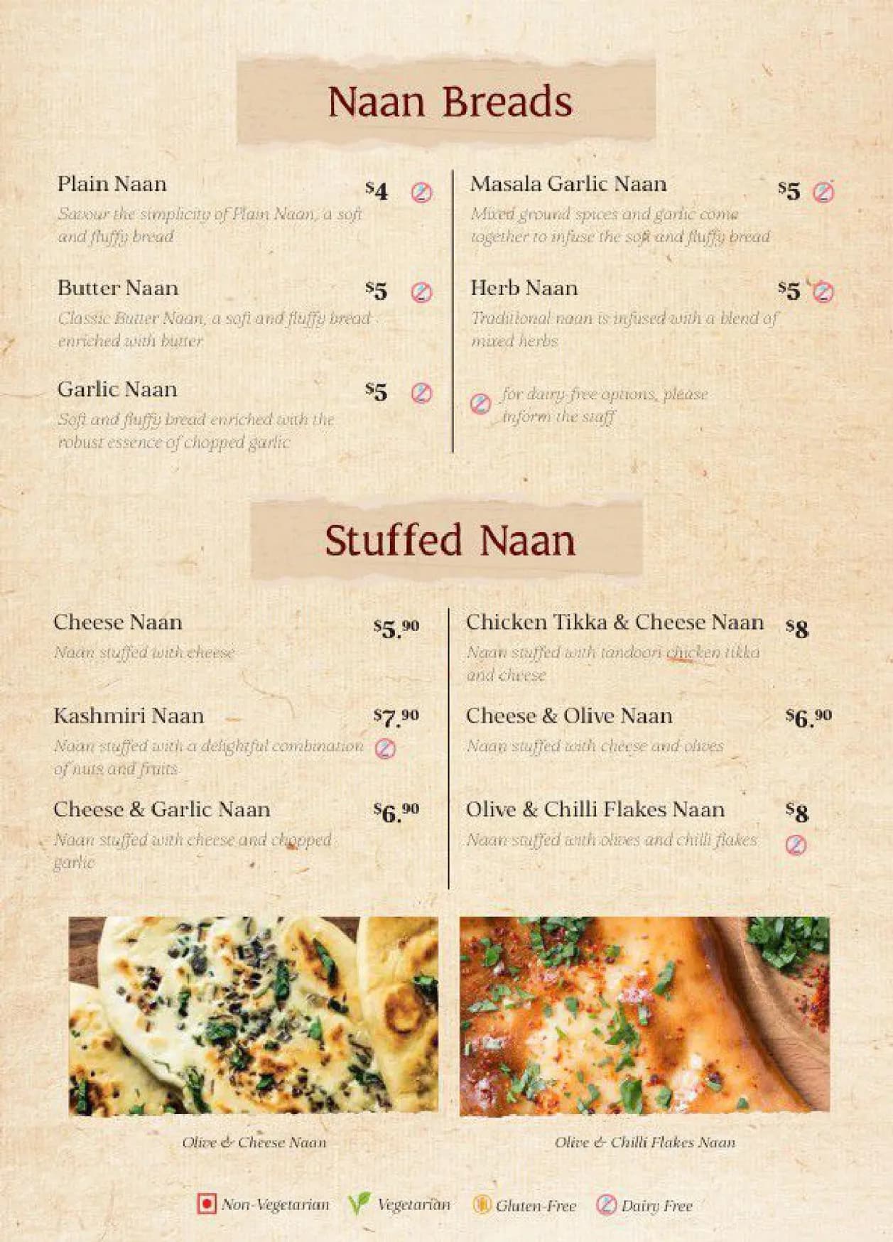 The Colonial British Indian Cuisine Balmain menu, page 10