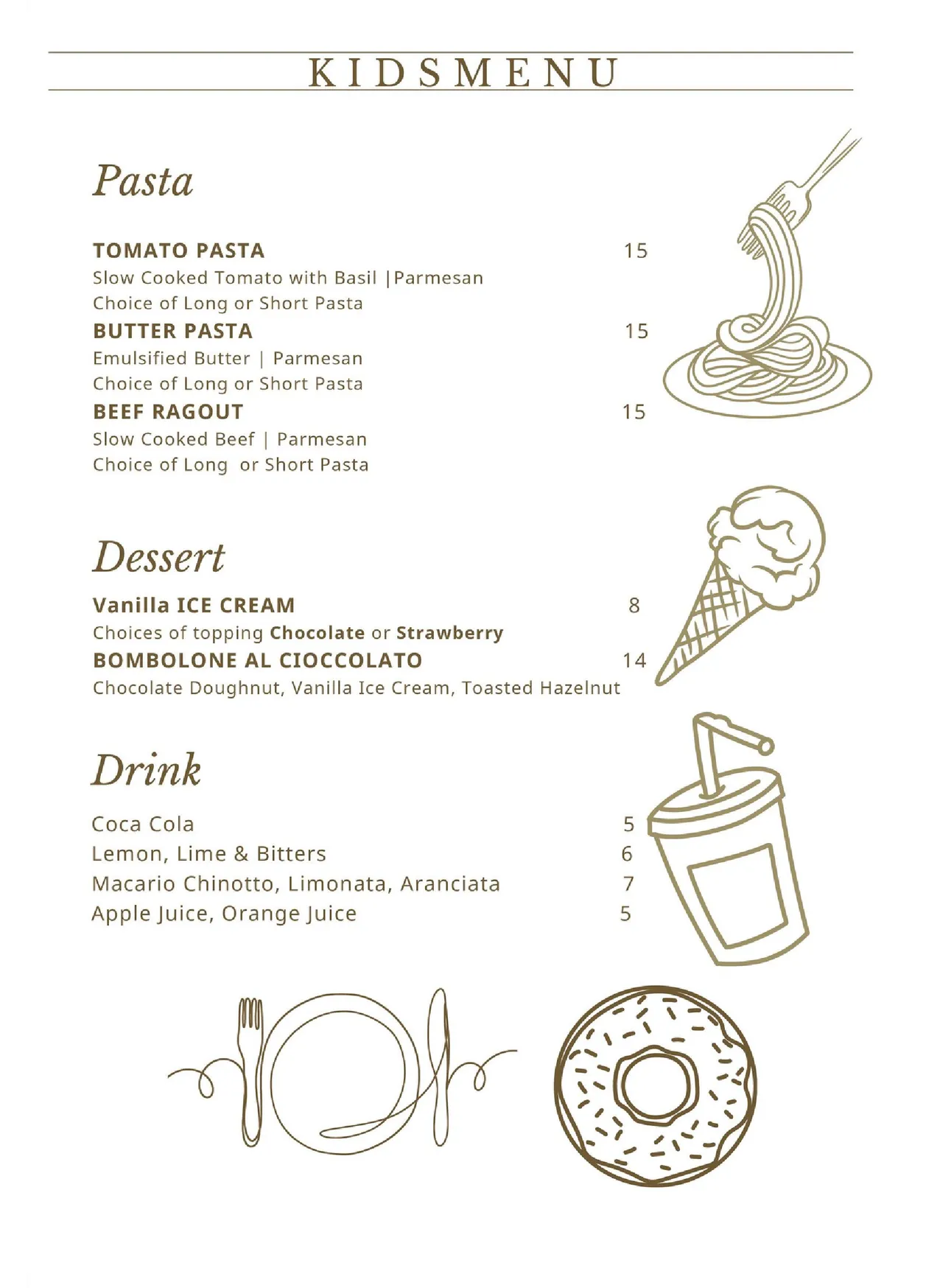 Semola menu, page 3