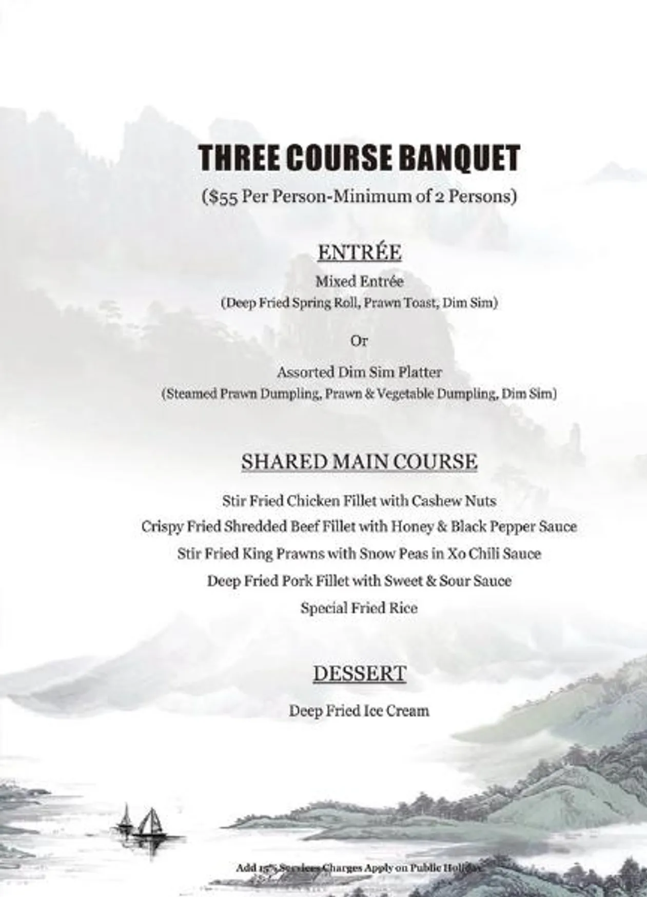 King Palace menu, page 2