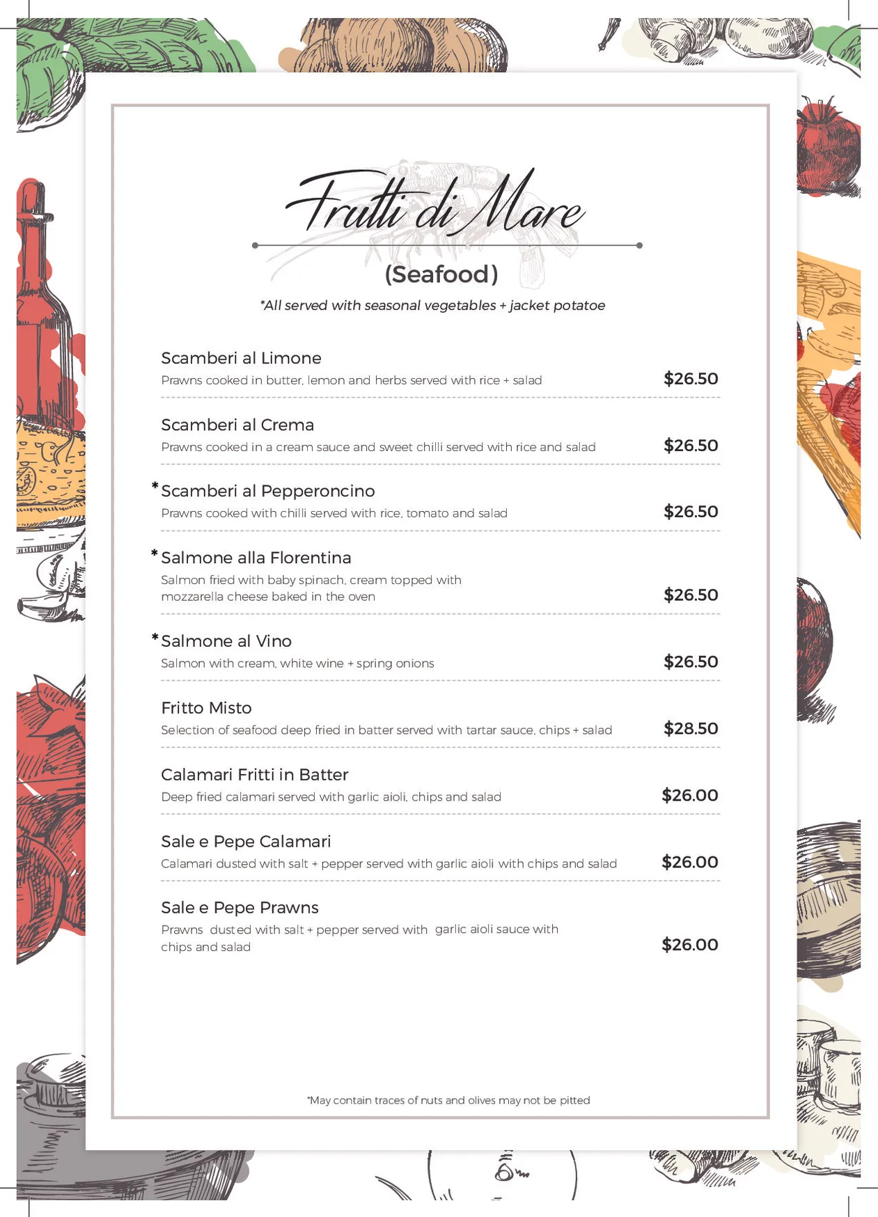 Monzarella menu, page 3