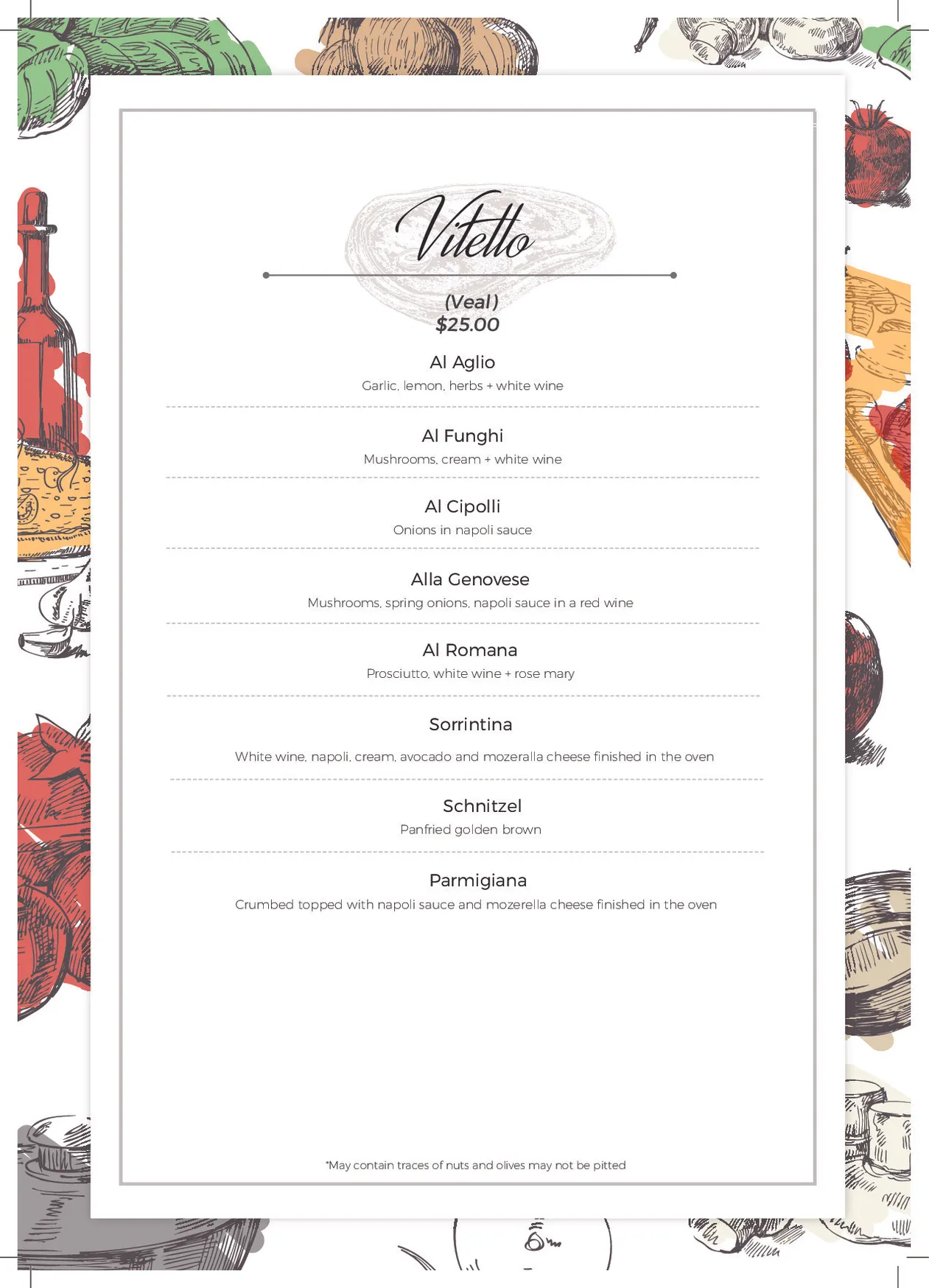 Monzarella menu, page 6
