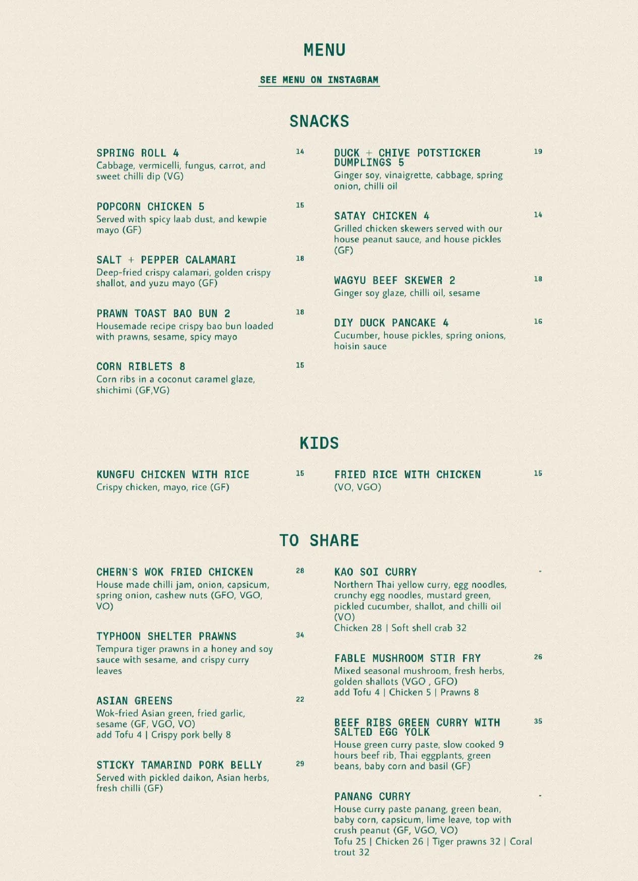 Chern menu, page 1