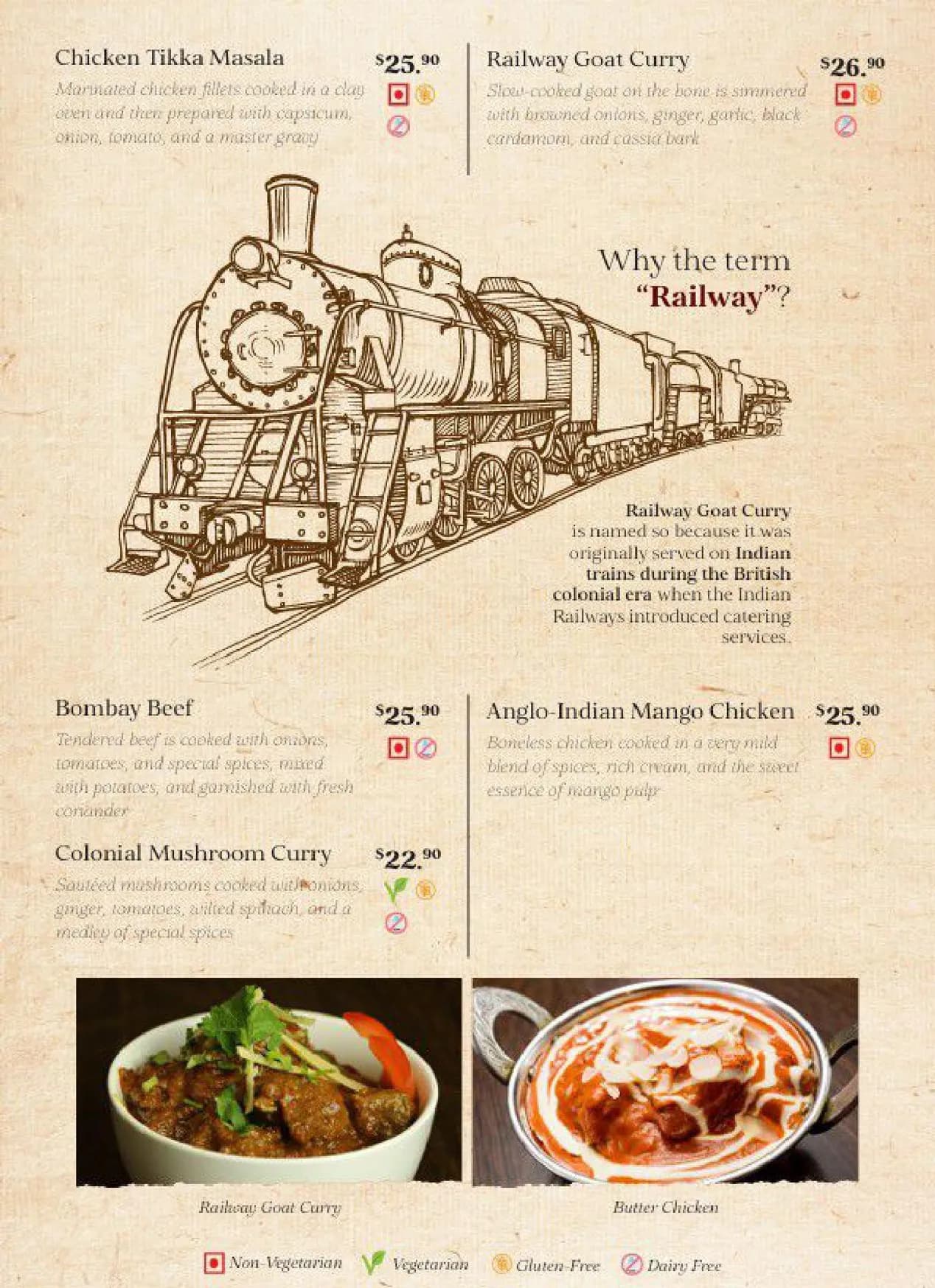The Colonial British Indian Cuisine Balmain menu, page 5
