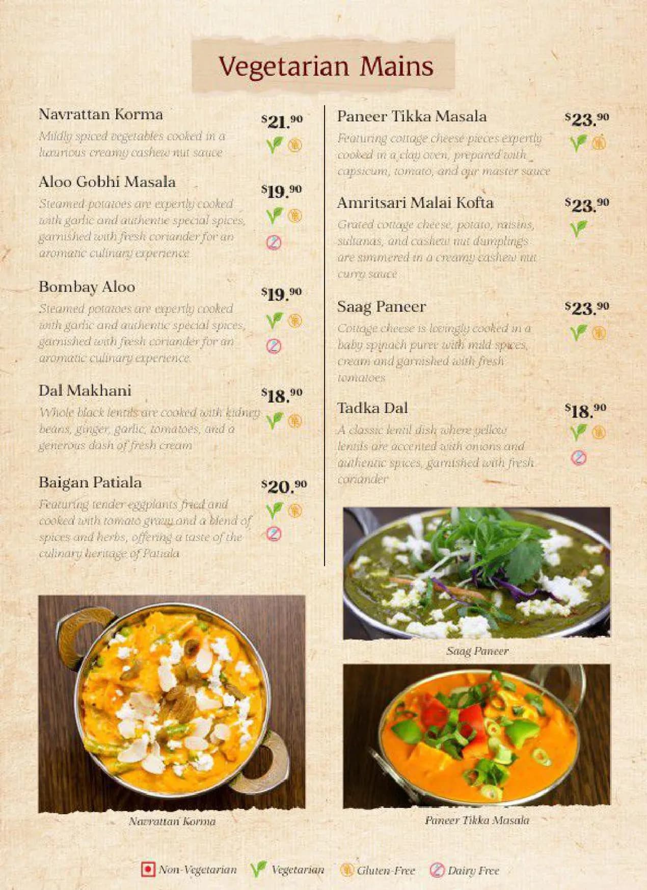 The Colonial British Indian Cuisine Balmain menu, page 6