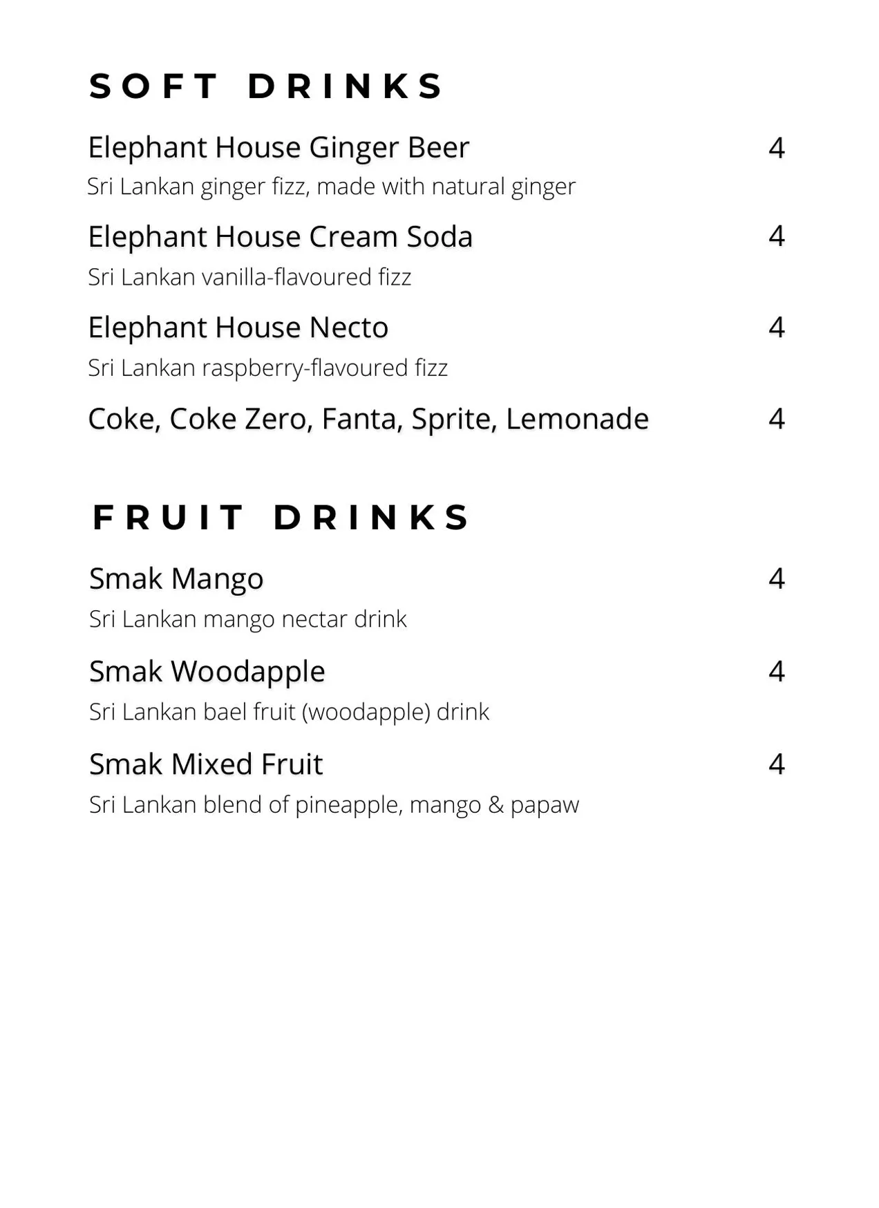 Cuvai menu, page 12