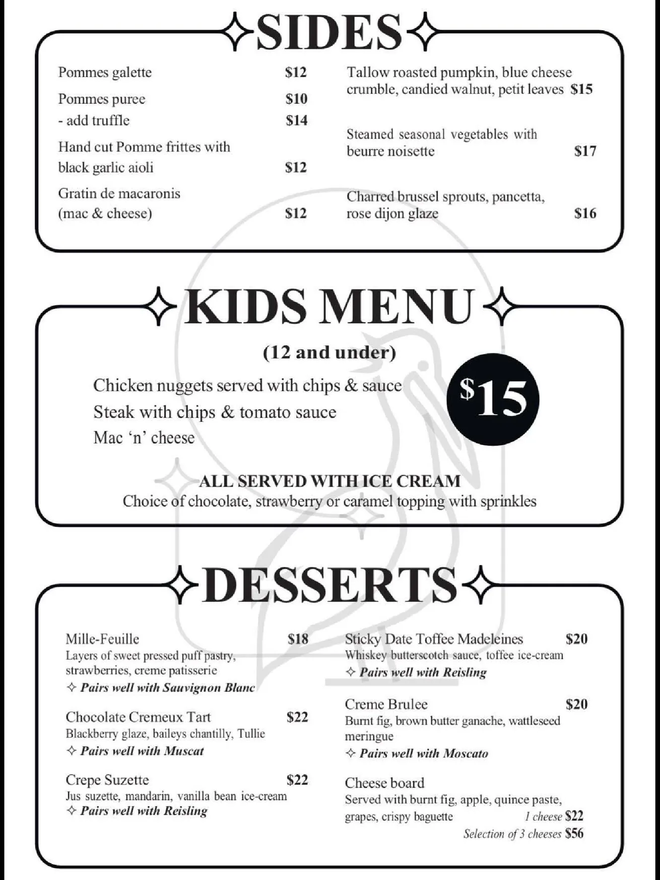 Pickled Pelican menu, page 2