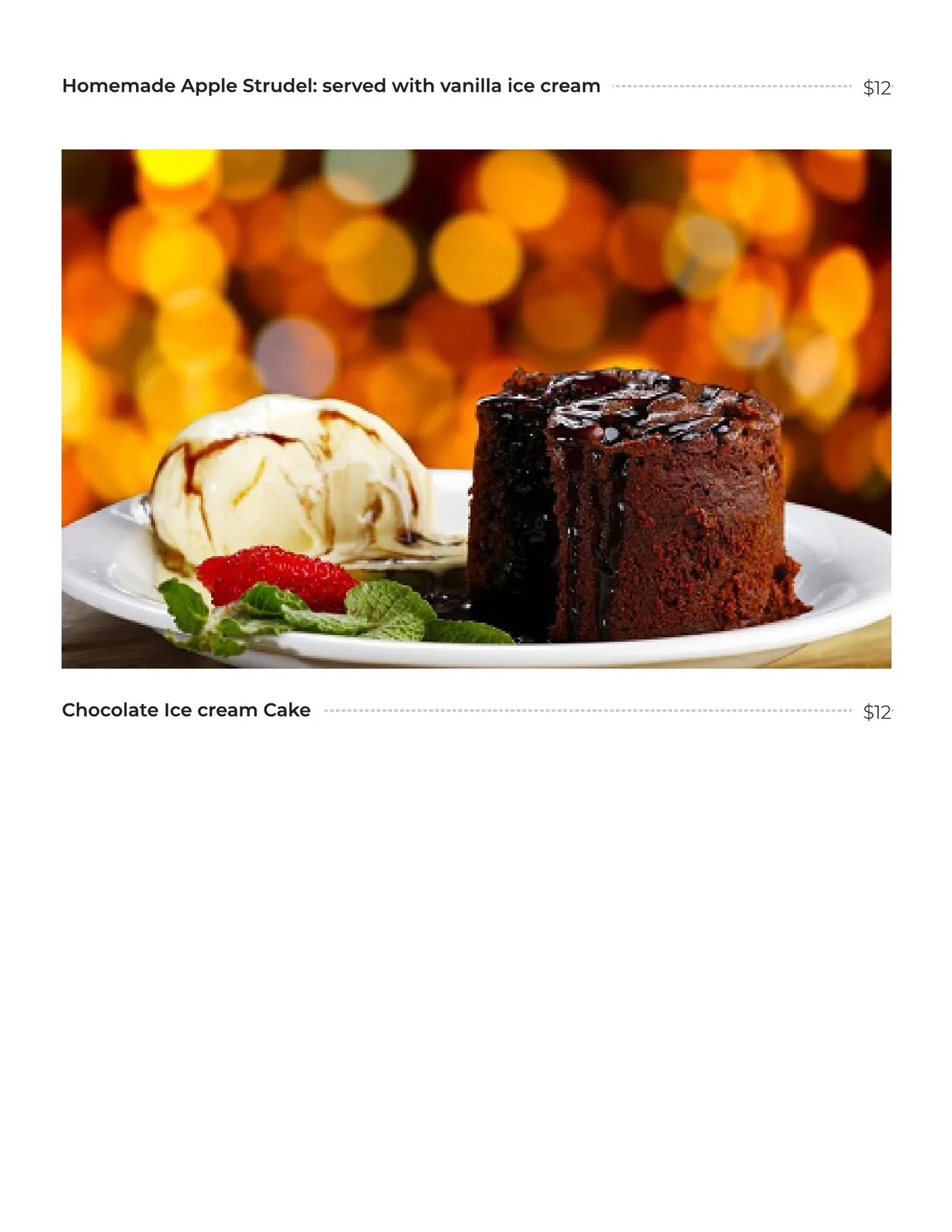 Tono On Borsari menu, page 16