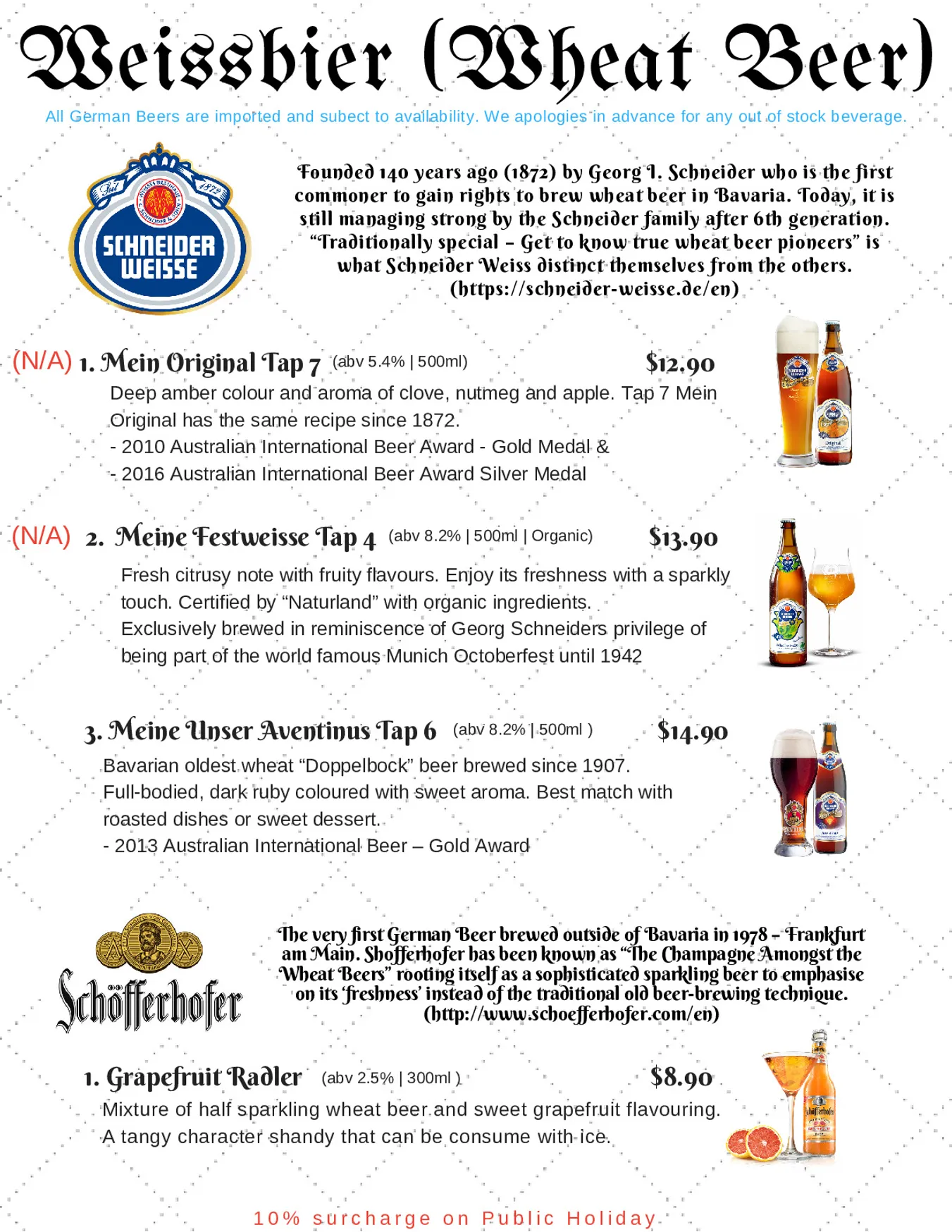 Bavarian Beach Bar & Cafe menu, page 5