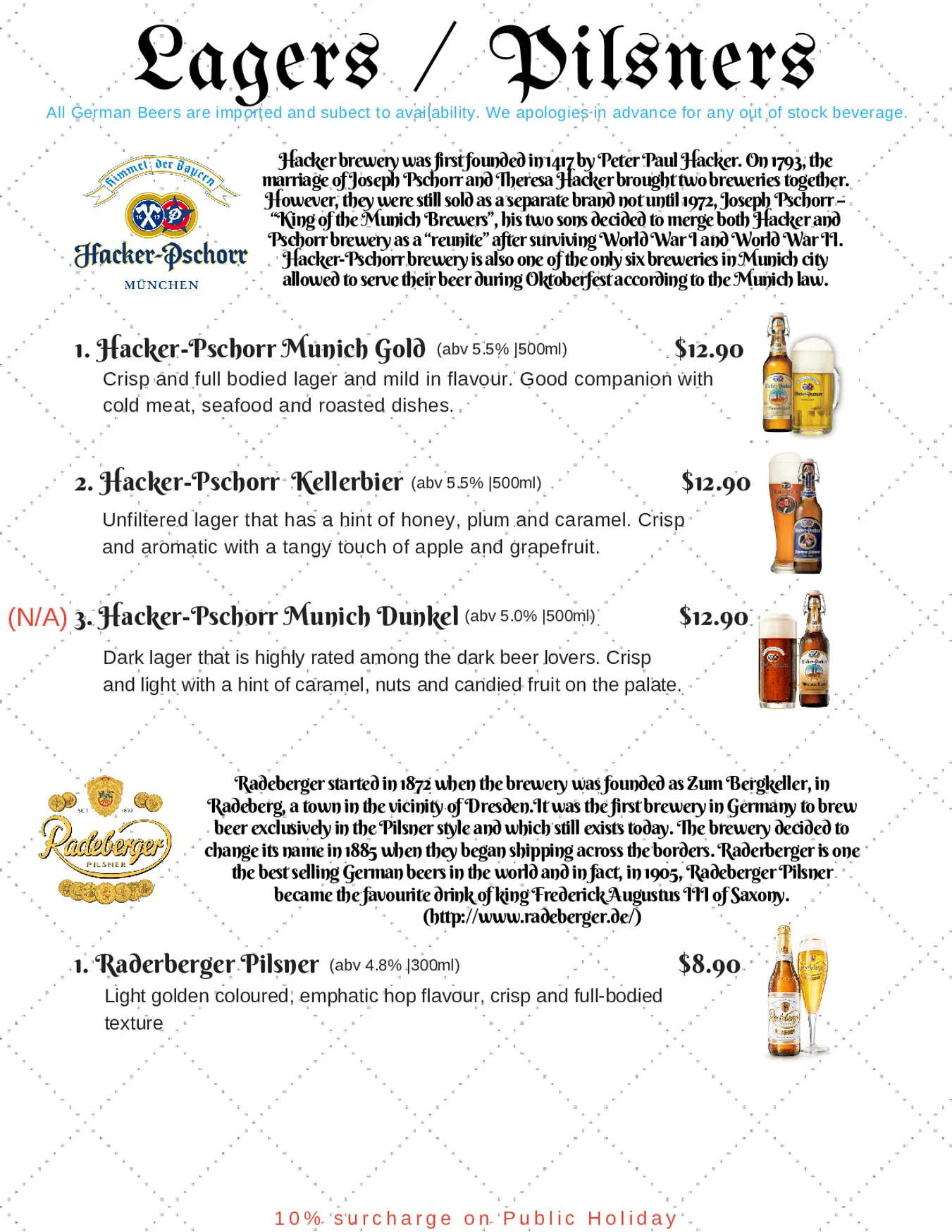 Bavarian Beach Bar & Cafe menu, page 8