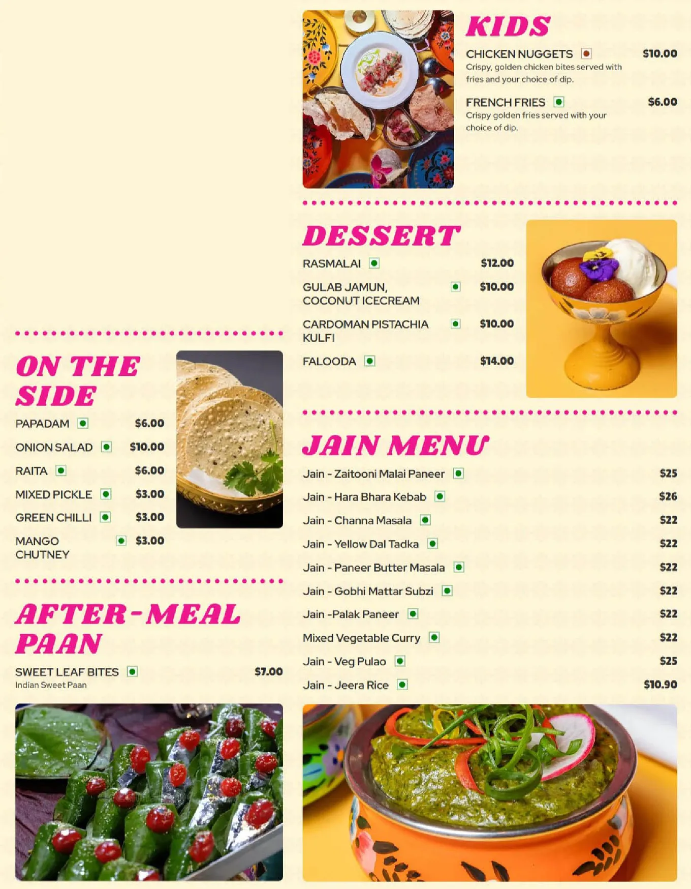 Pinky Ji menu, page 5