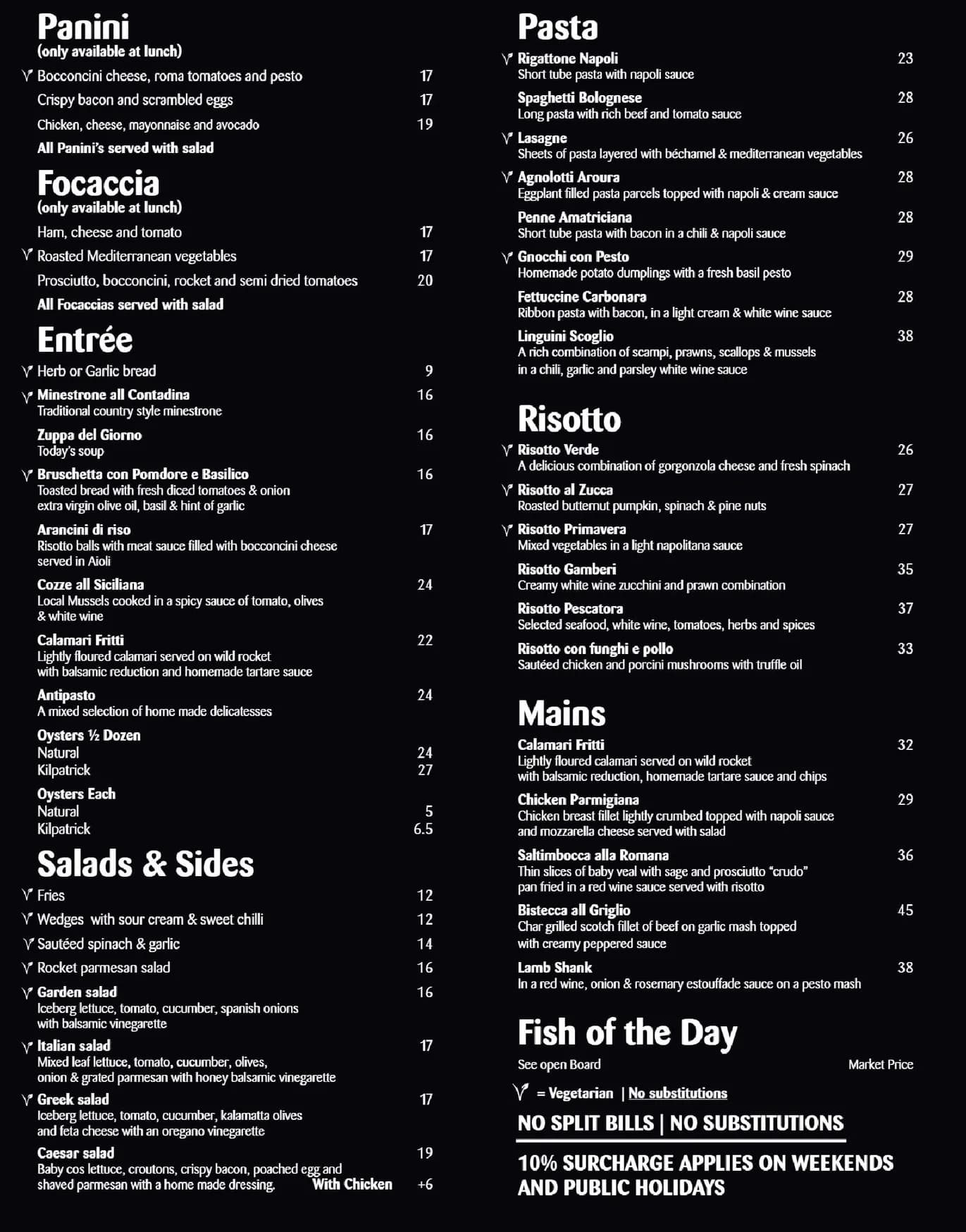 Triim menu, page 5