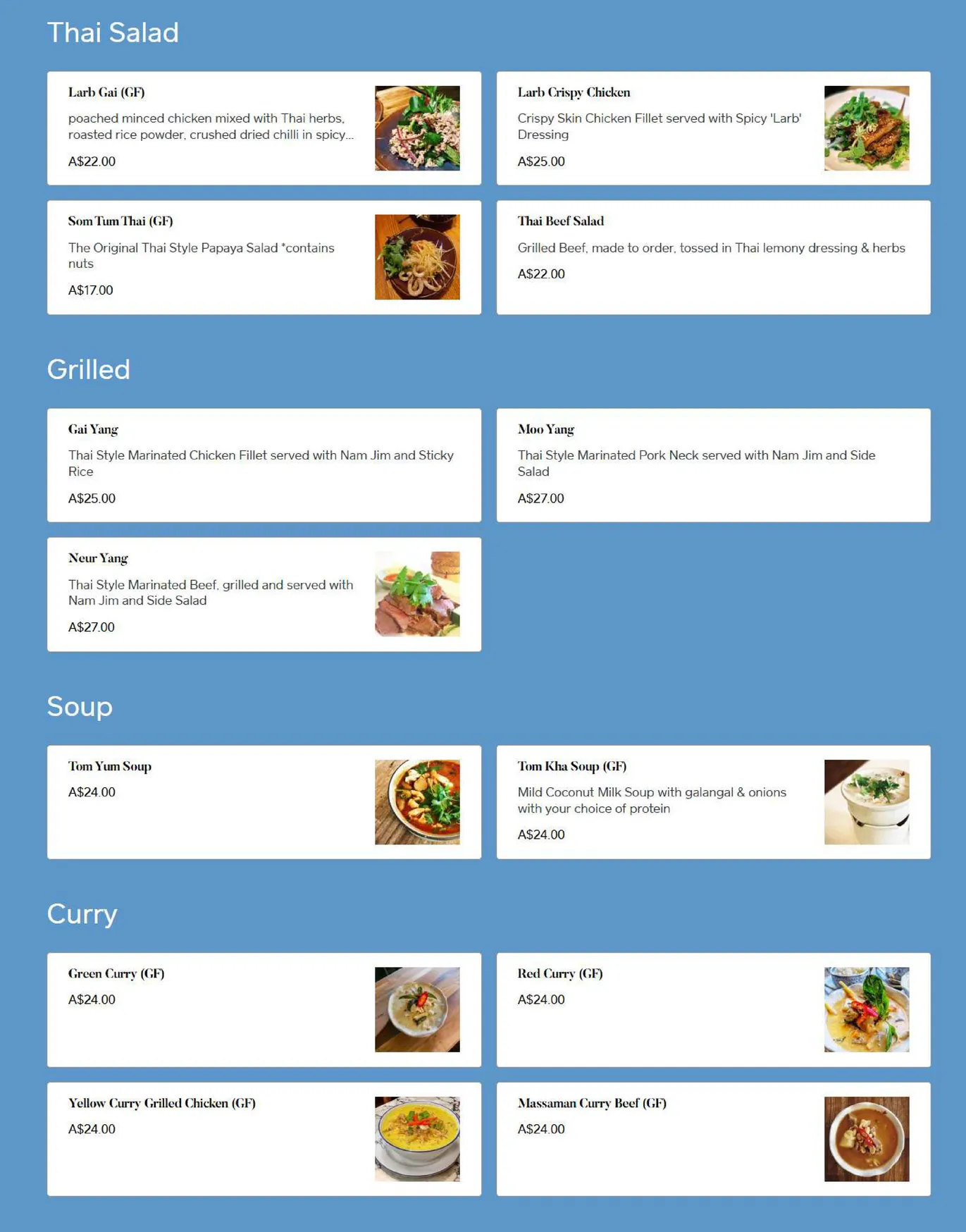 Ya Jinda Doncaster menu, page 2