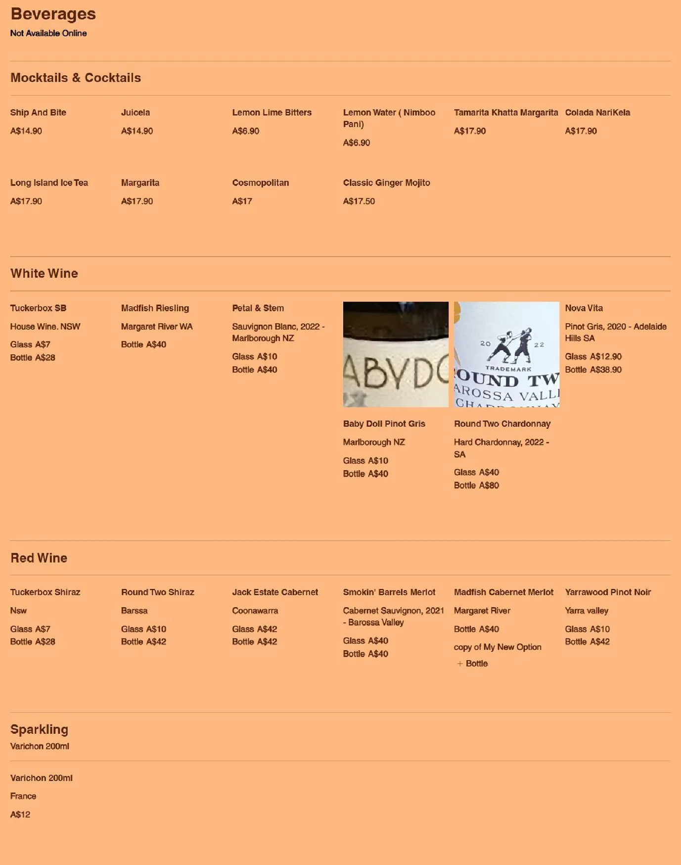 Currywise menu, page 6
