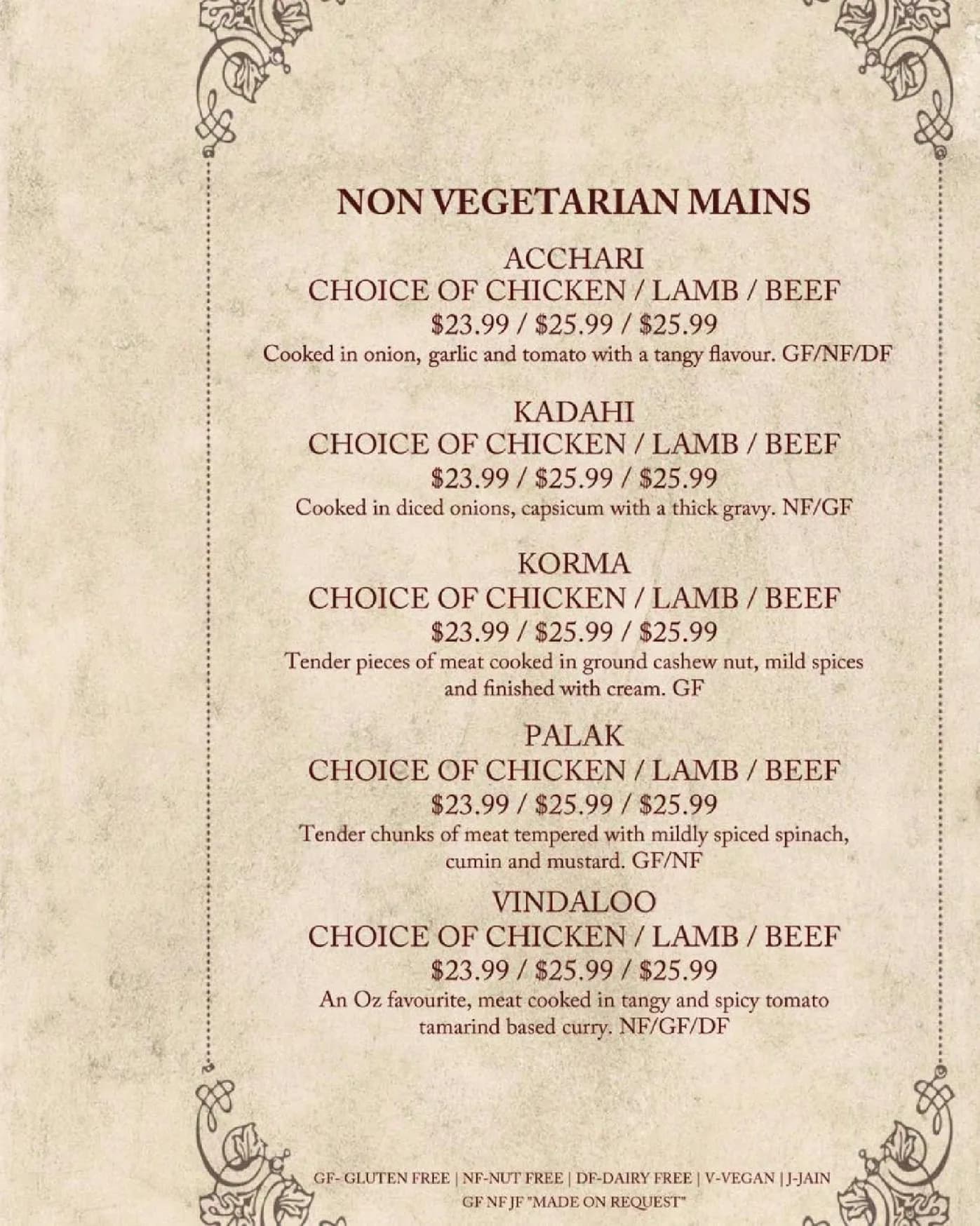 Rasoi & Barrel menu, page 10