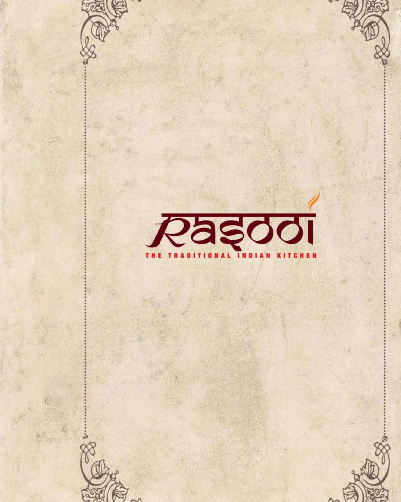 Rasoi & Barrel menu, page 1