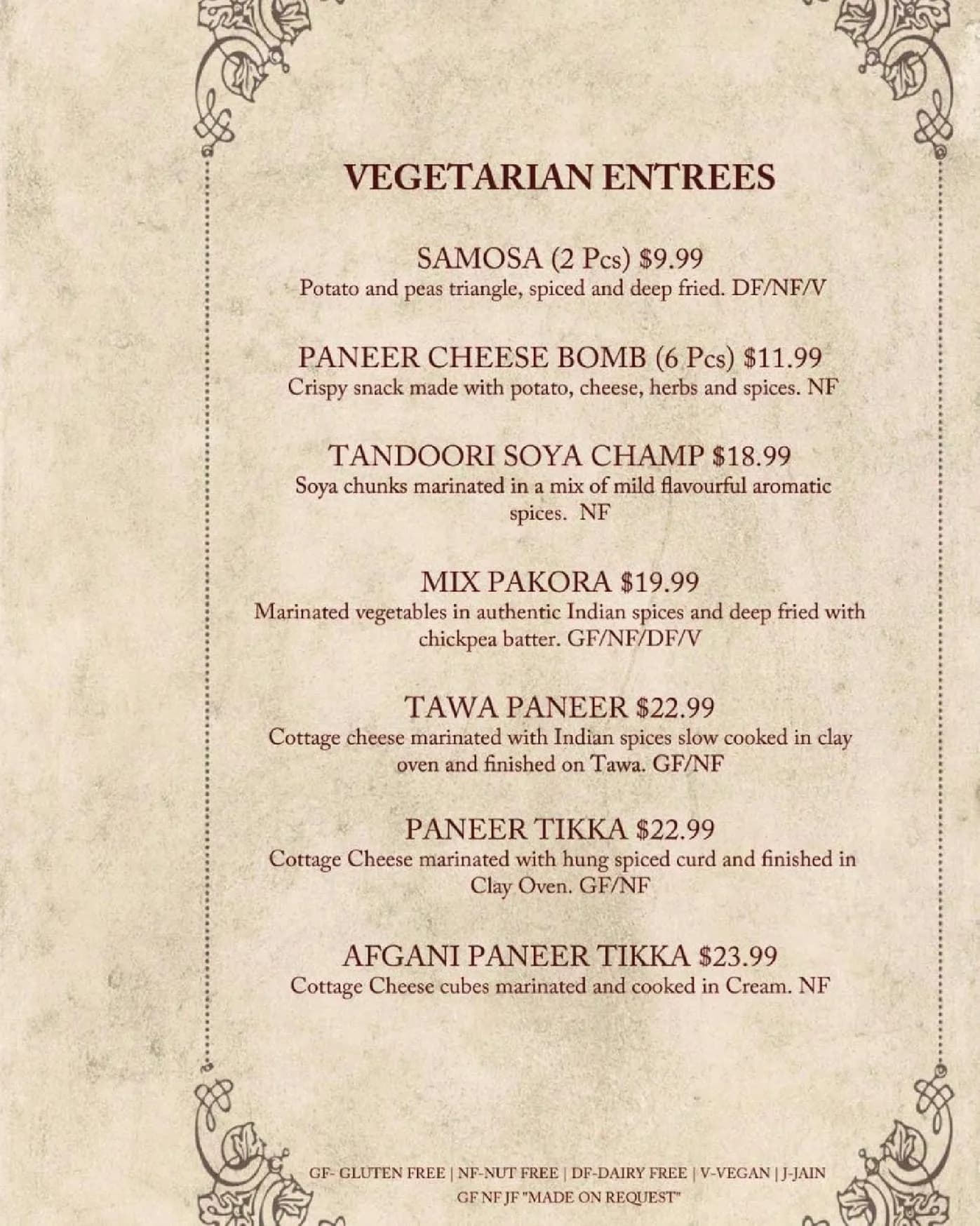 Rasoi & Barrel menu, page 5