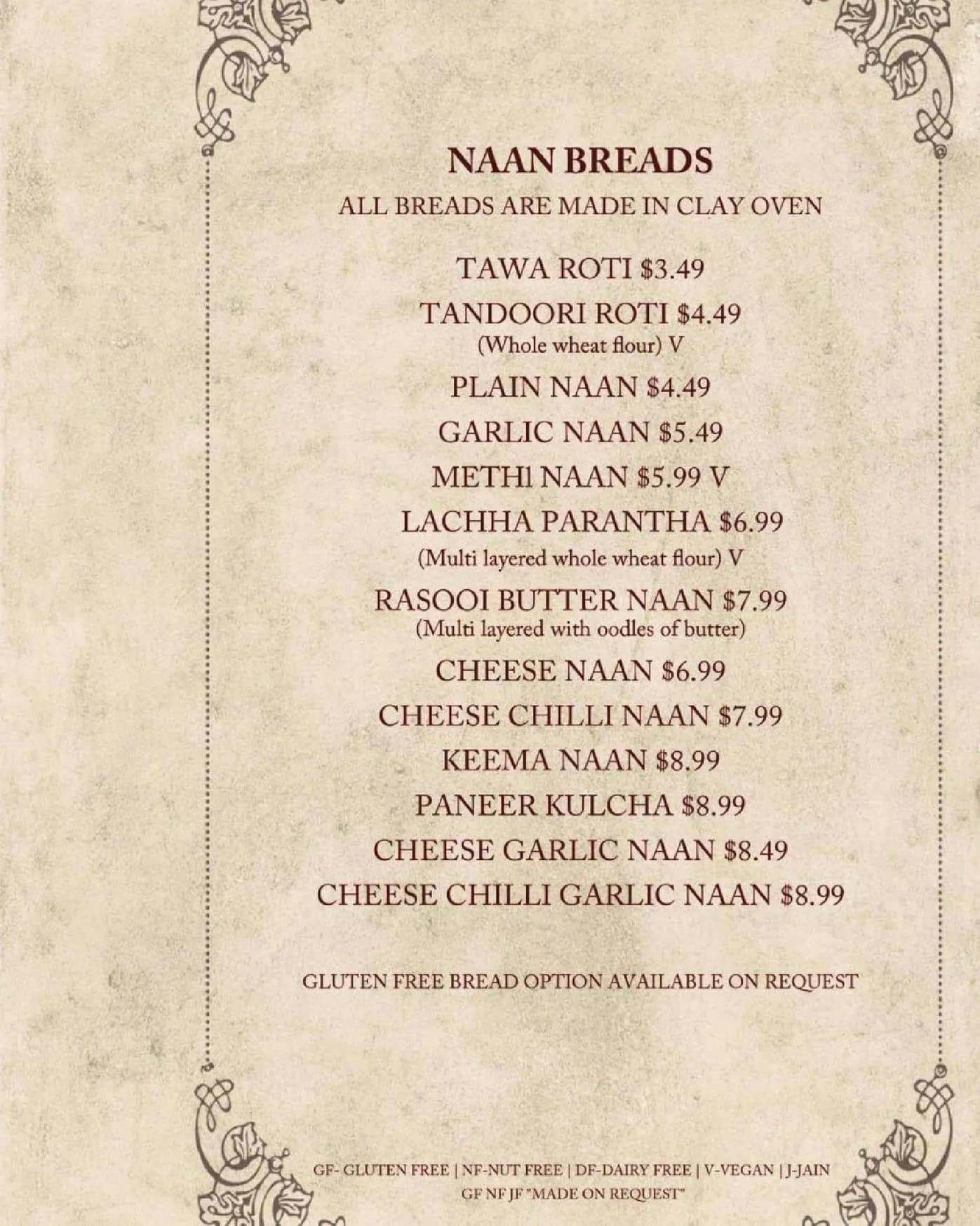 Rasoi & Barrel menu, page 15