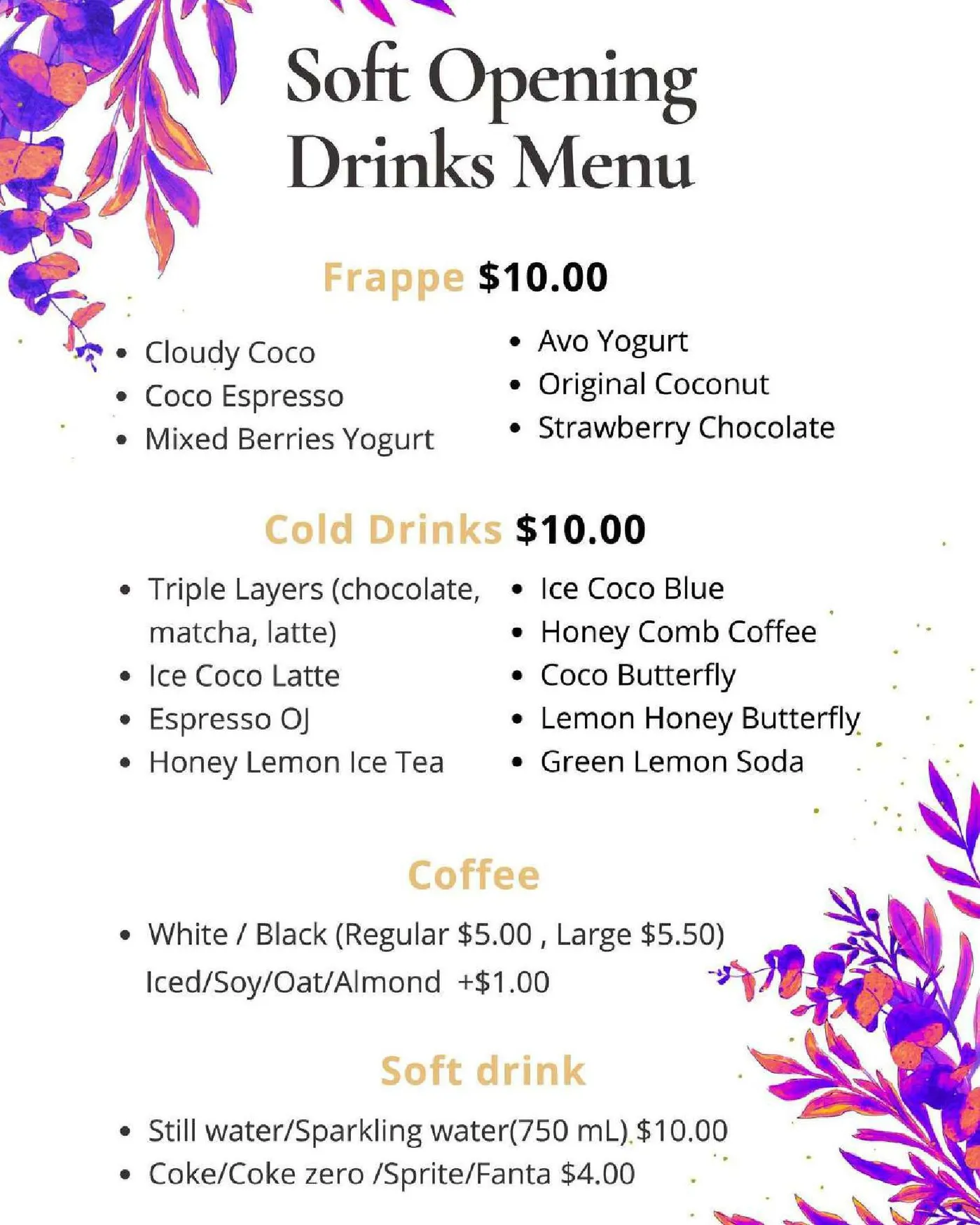Hiw So Thai menu, page 2
