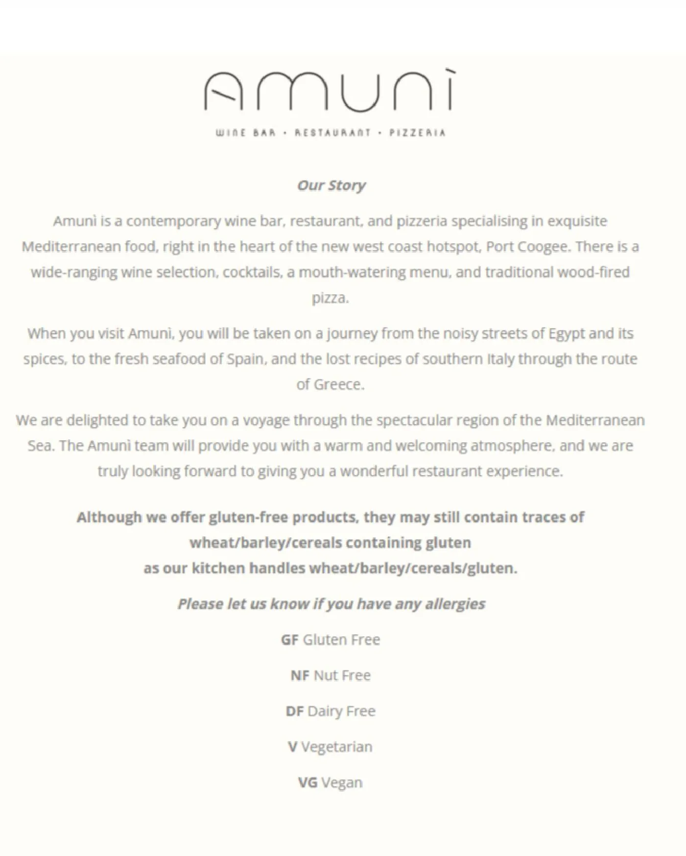 Amuni menu, page 6