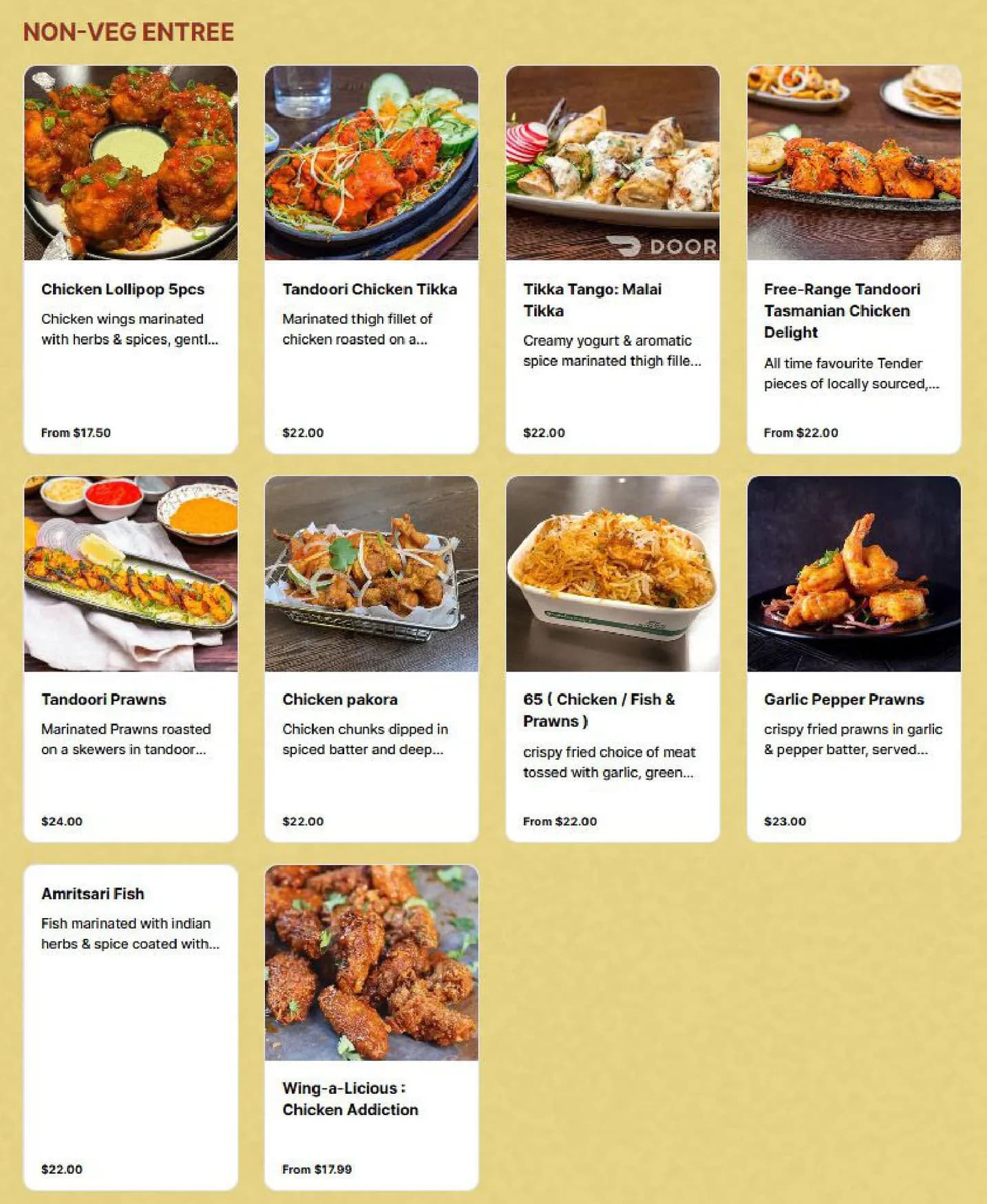 Ganges Indian by Nature menu, page 2