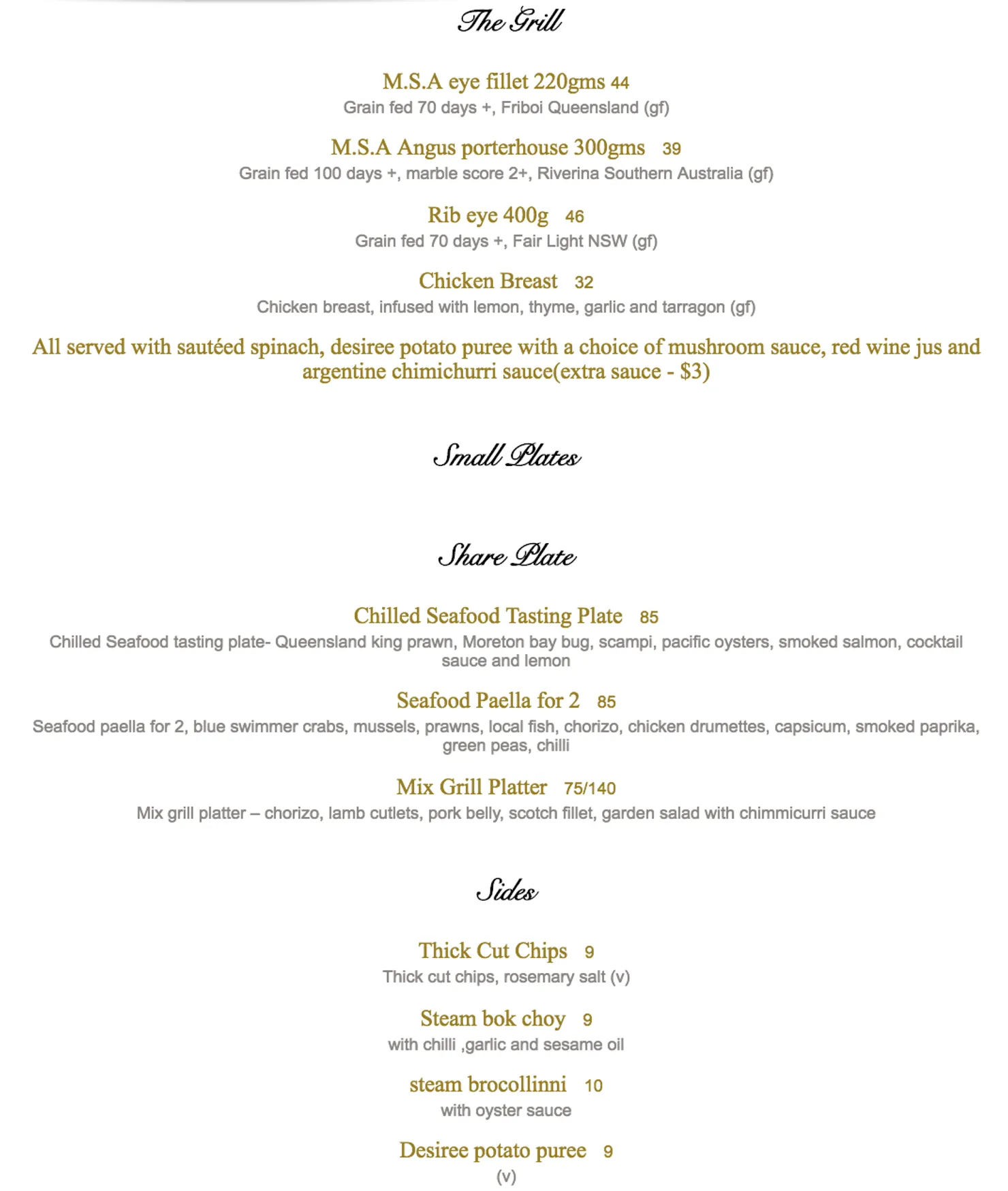 Waterfront Port Melbourne menu, page 14