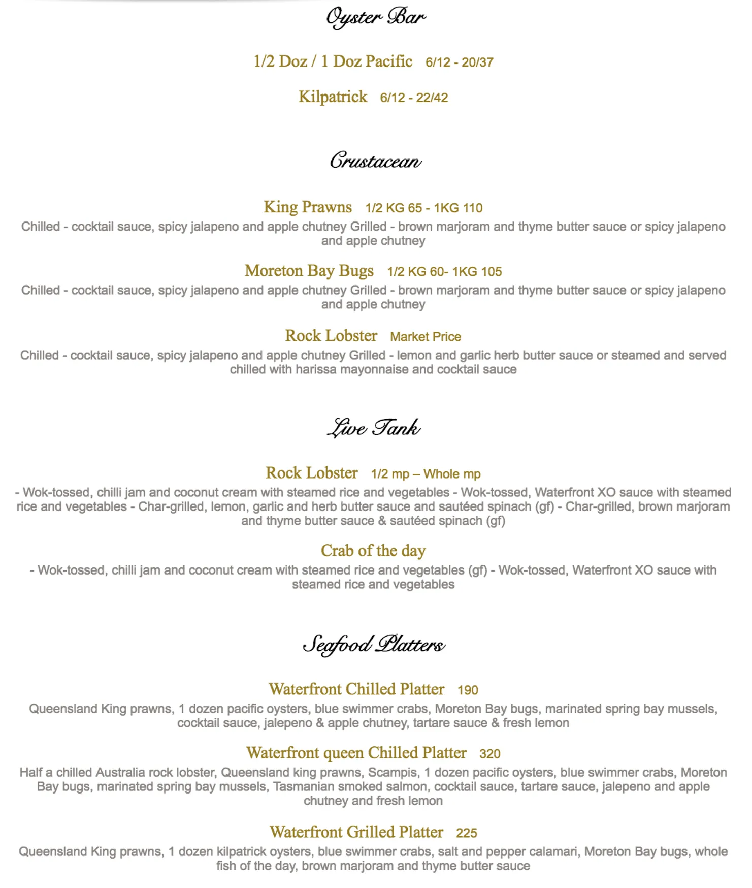 Waterfront Port Melbourne menu, page 11