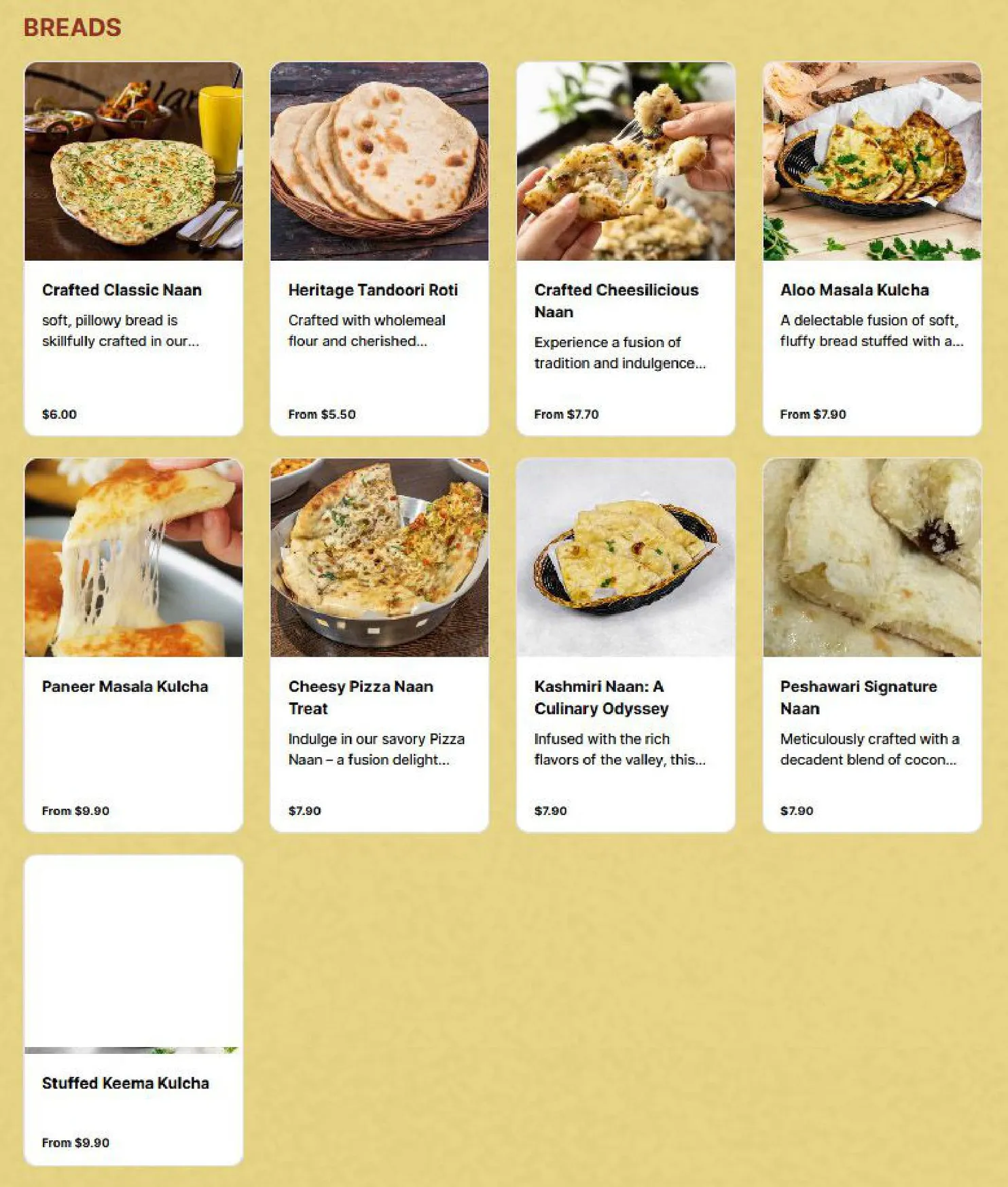 Ganges Indian by Nature menu, page 7