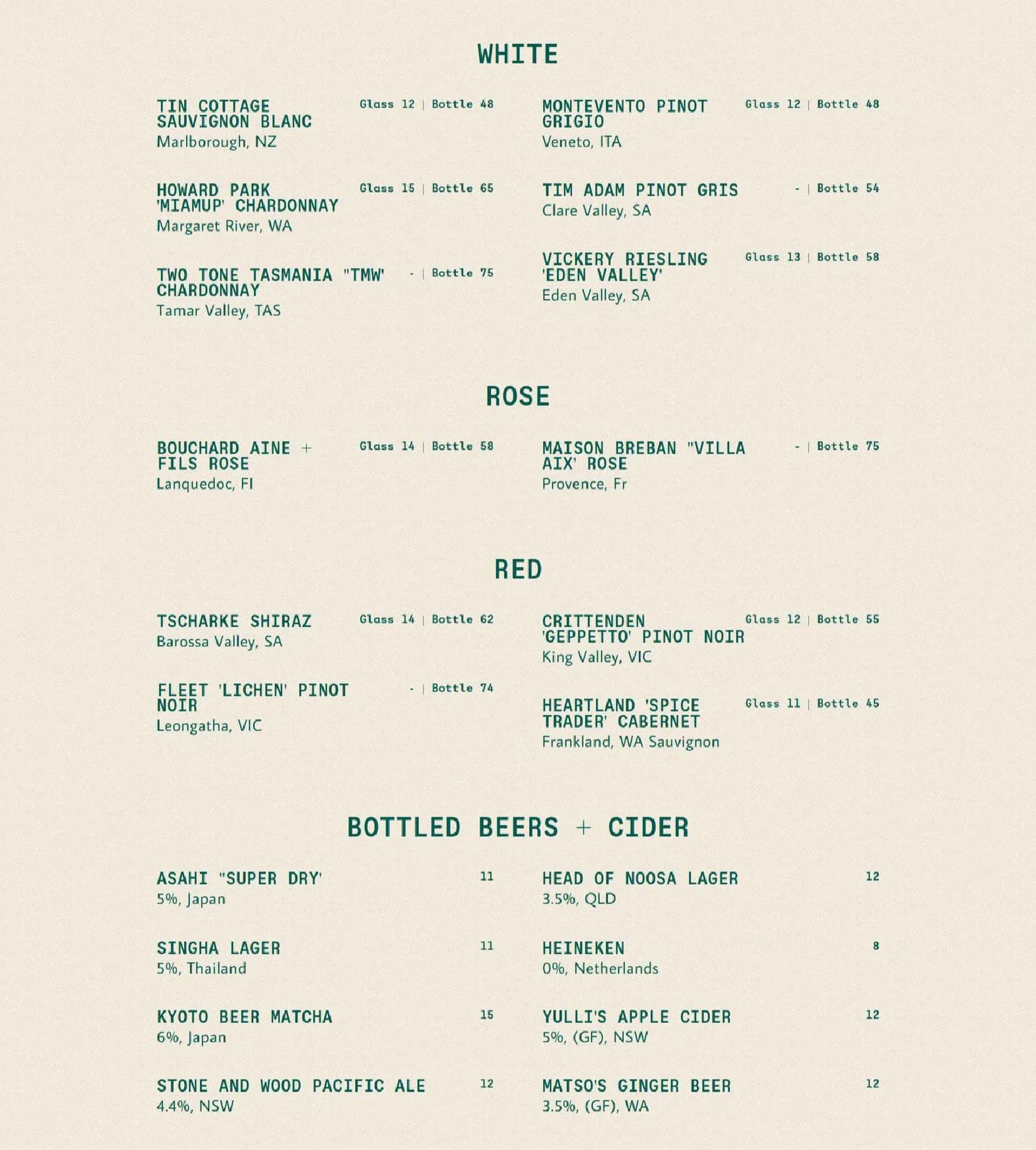 Chern menu, page 4