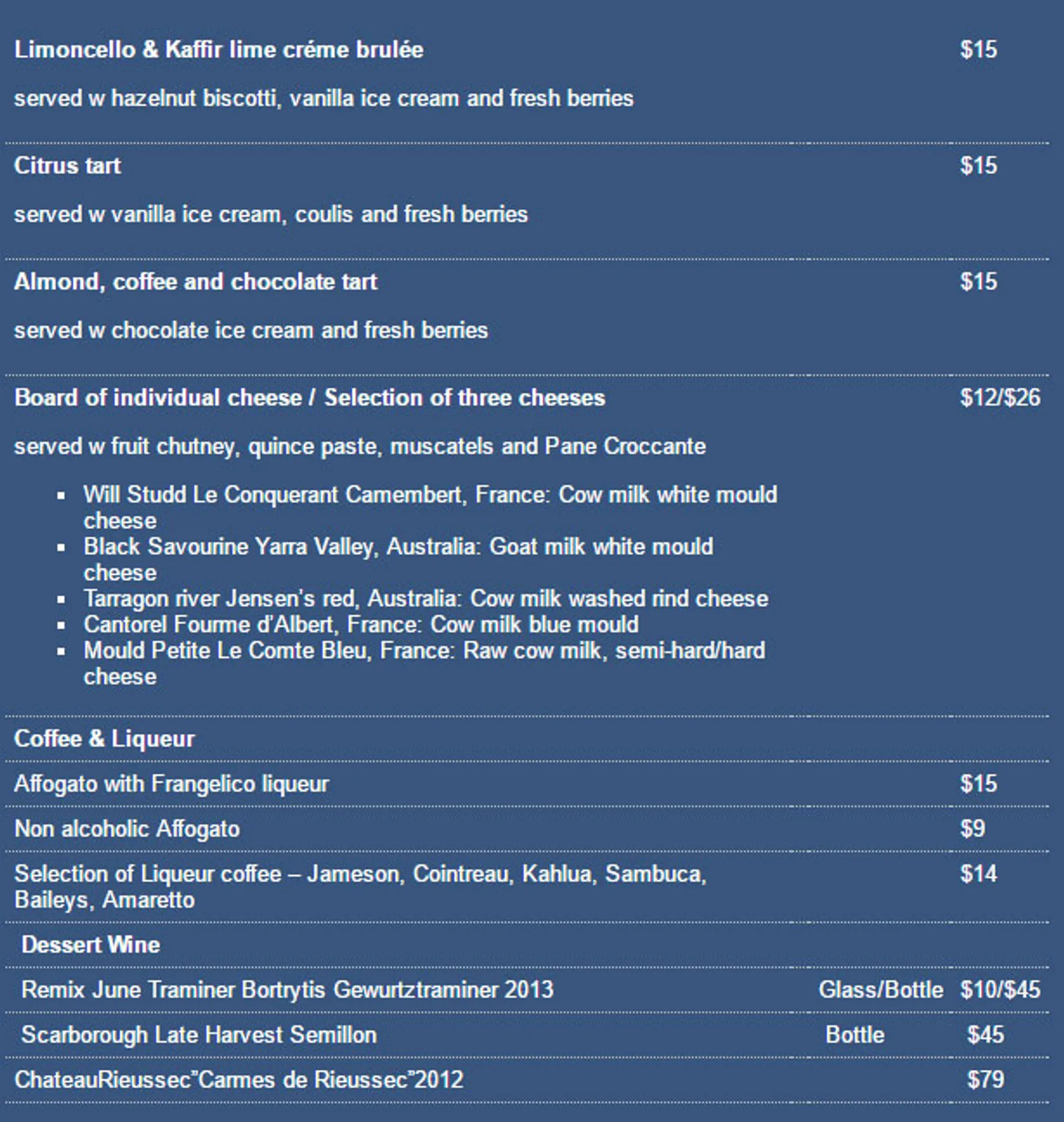 Plonk Beach Cafe menu, page 6