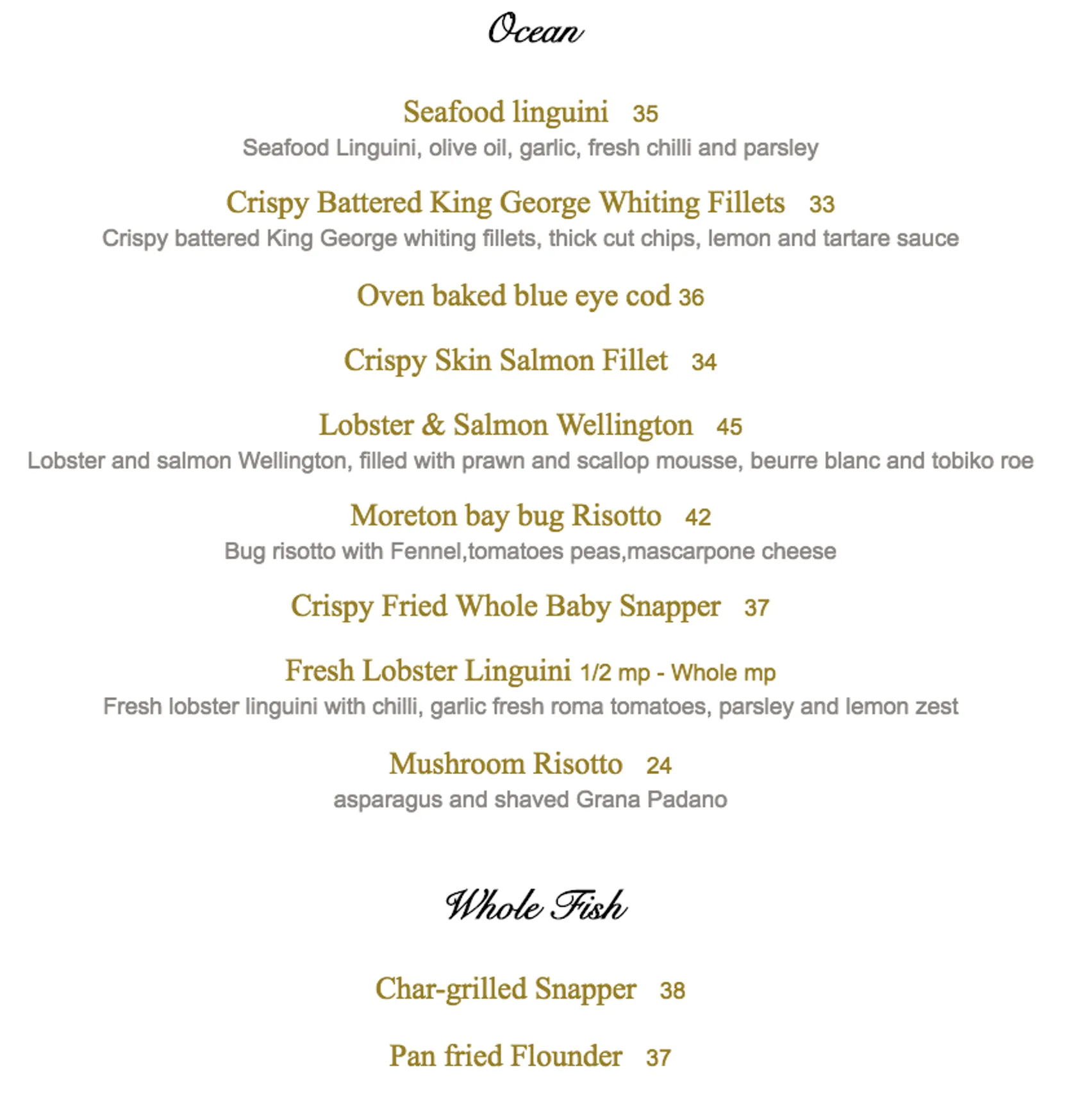 Waterfront Port Melbourne menu, page 13