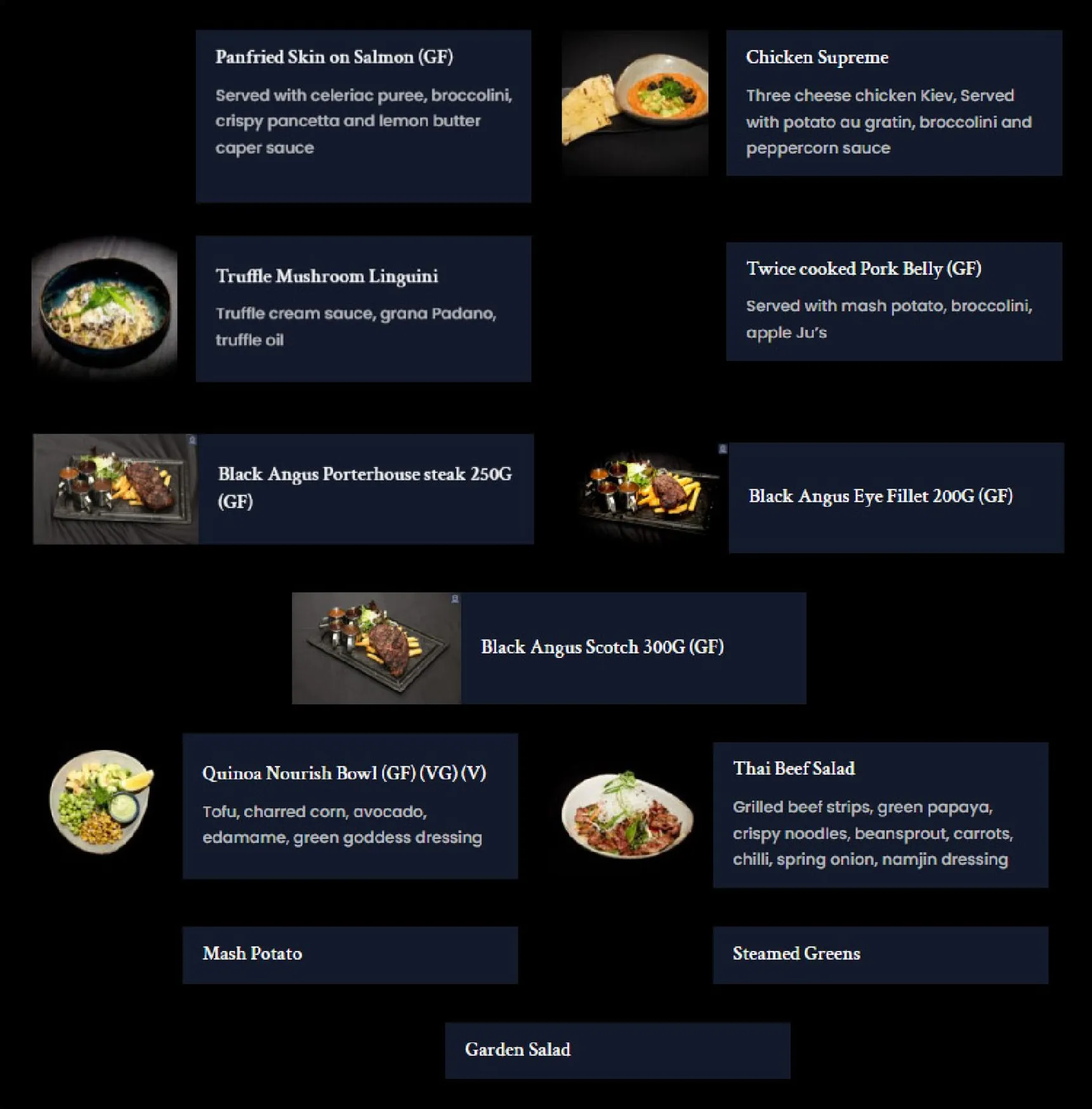 Rose of Australia menu, page 3