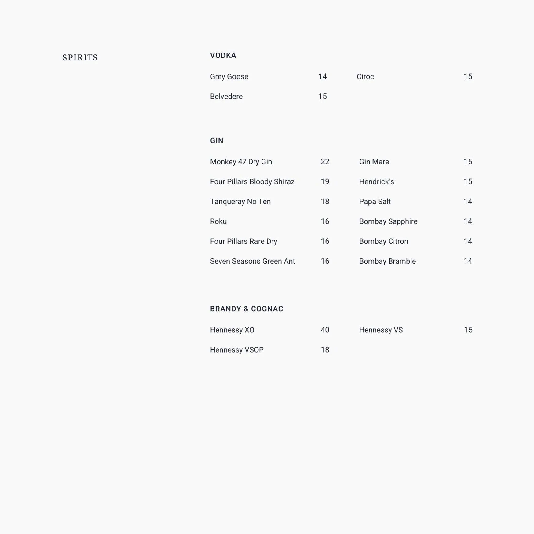 Azteca menu, page 25