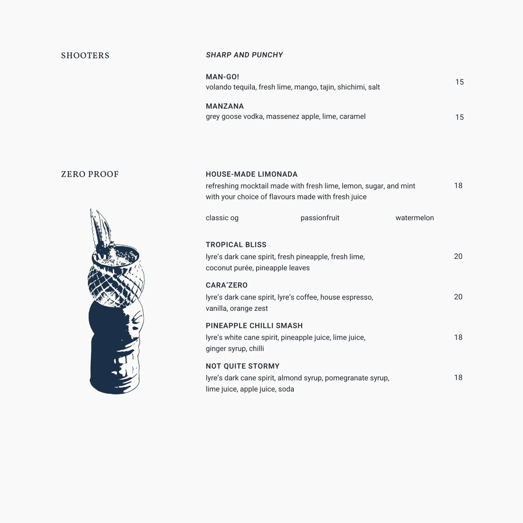 Azteca menu, page 16